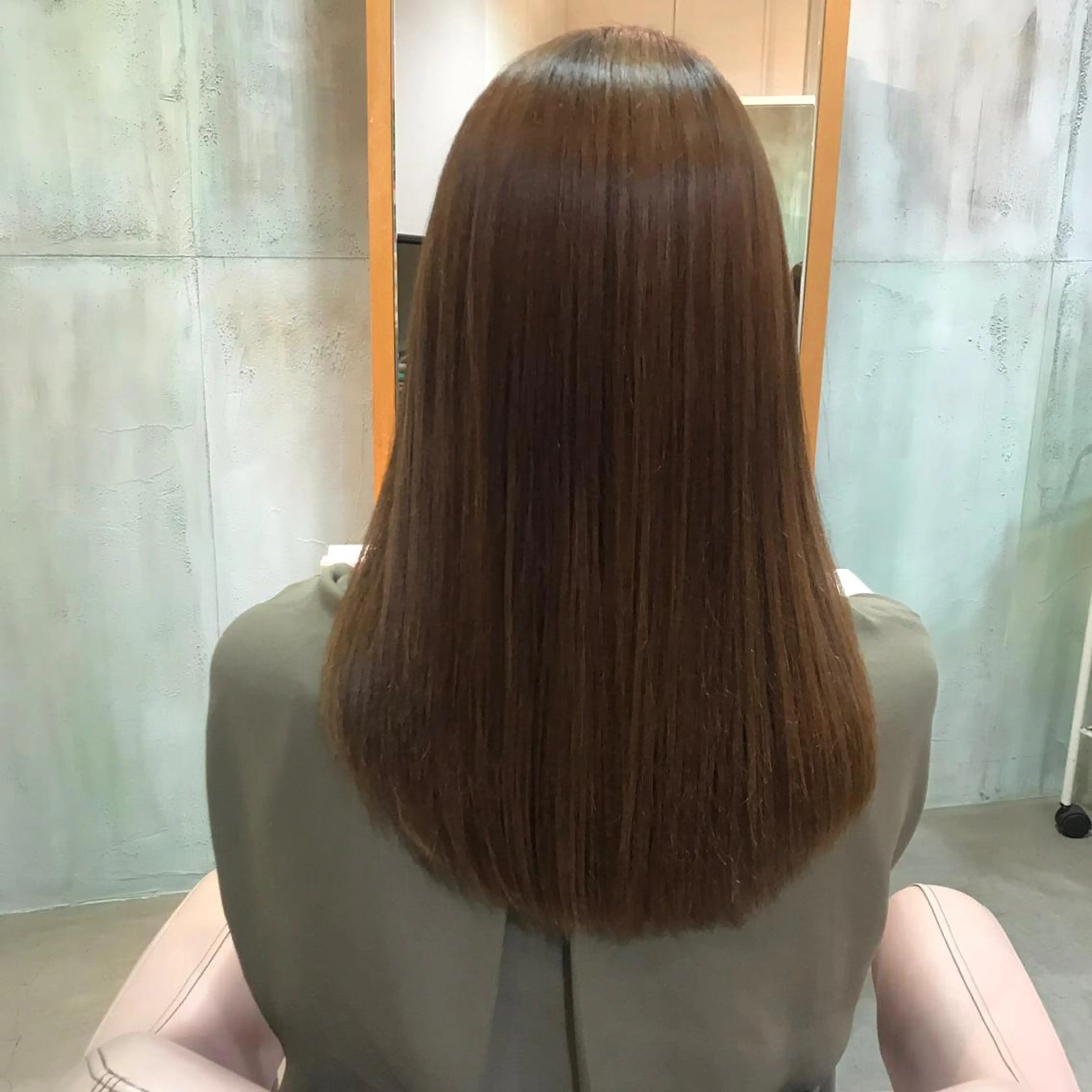 セミロング カット ヘアカラー トリートメント 長崎 洋平のヘアスタイル