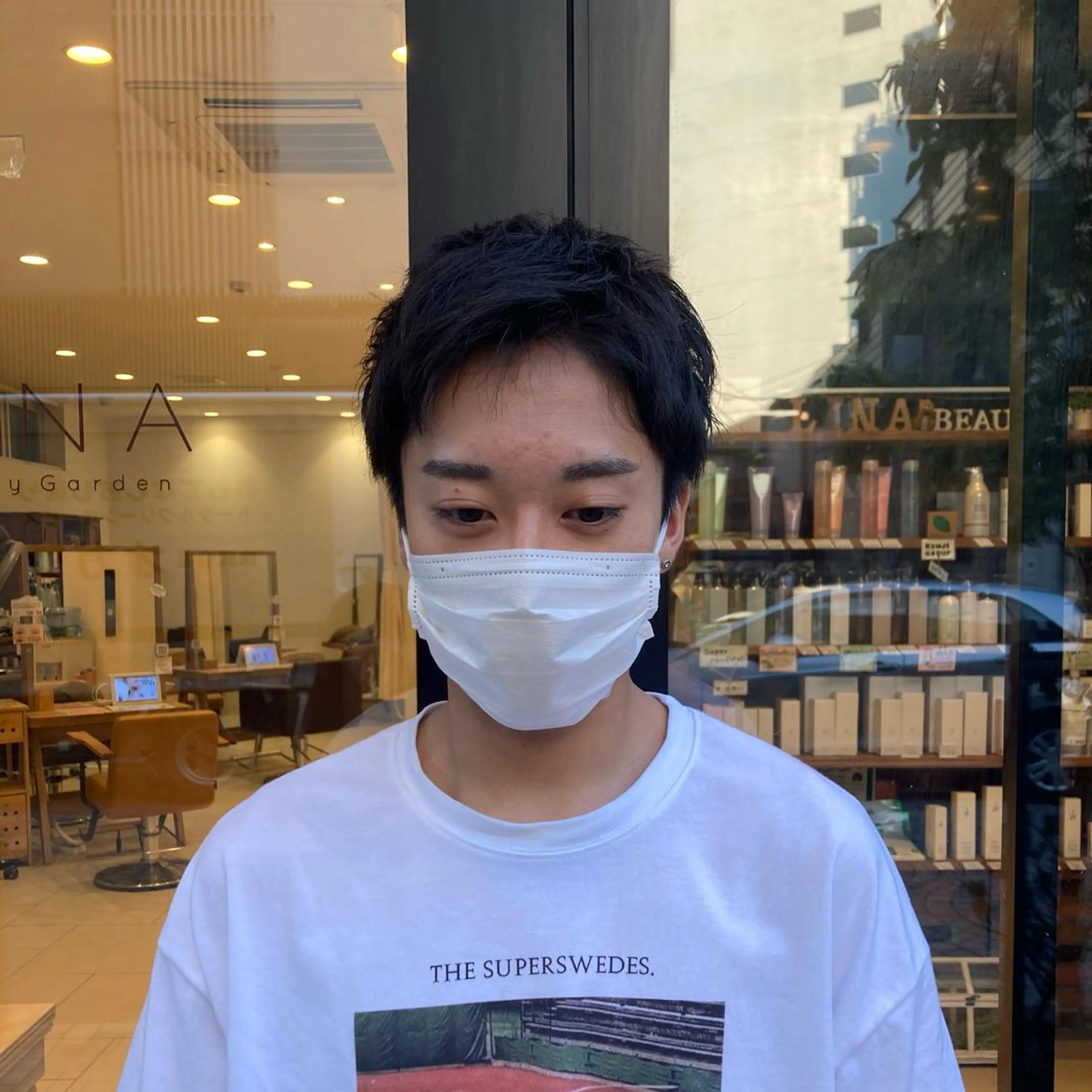 メンズ 透明感ベージュ🎀 レイヤー/AOのヘアスタイル