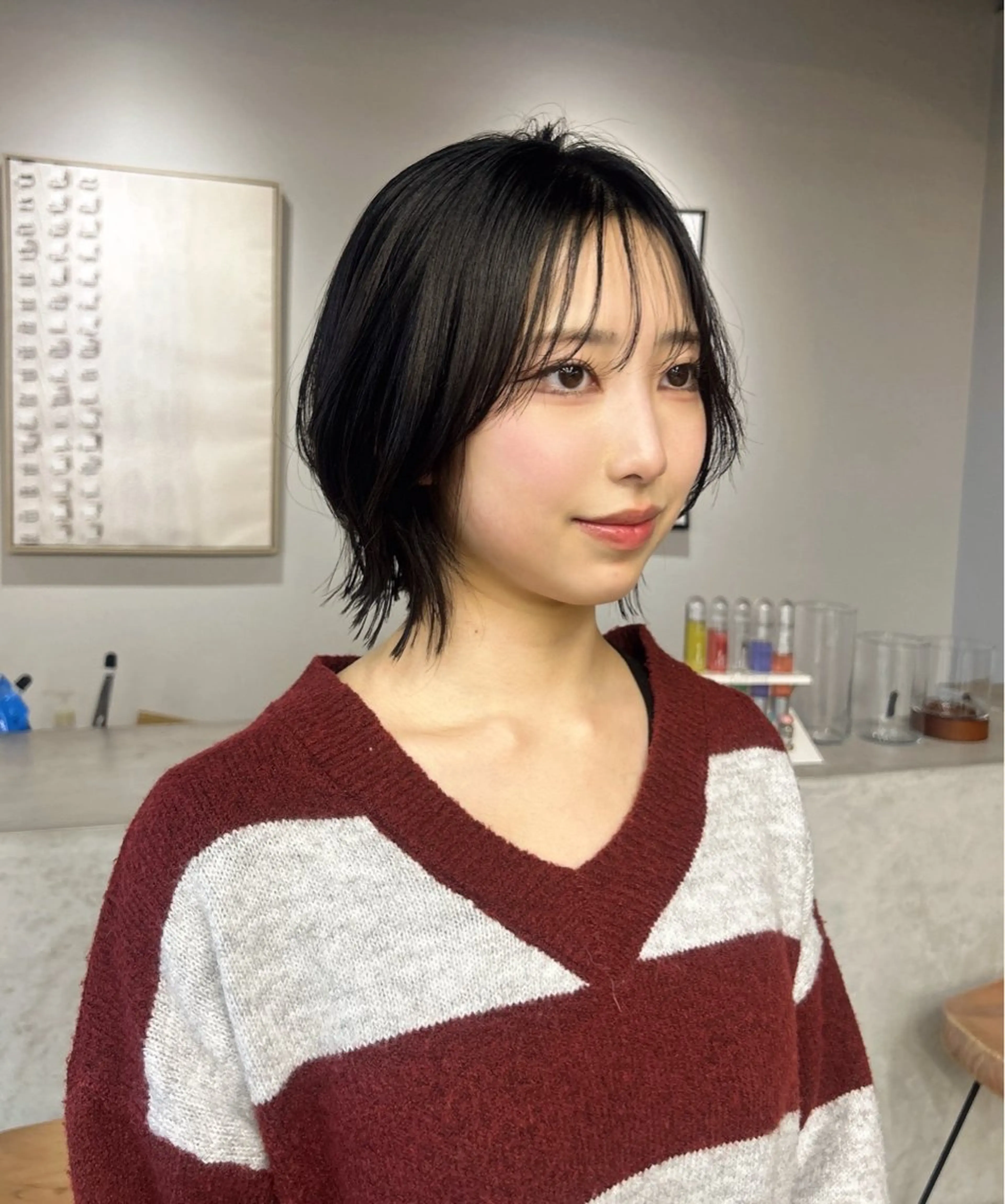 ショート カット ヘアカラー 縮毛矯正 天神/韓国レイヤー /髪質改善/ココロのヘアスタイル