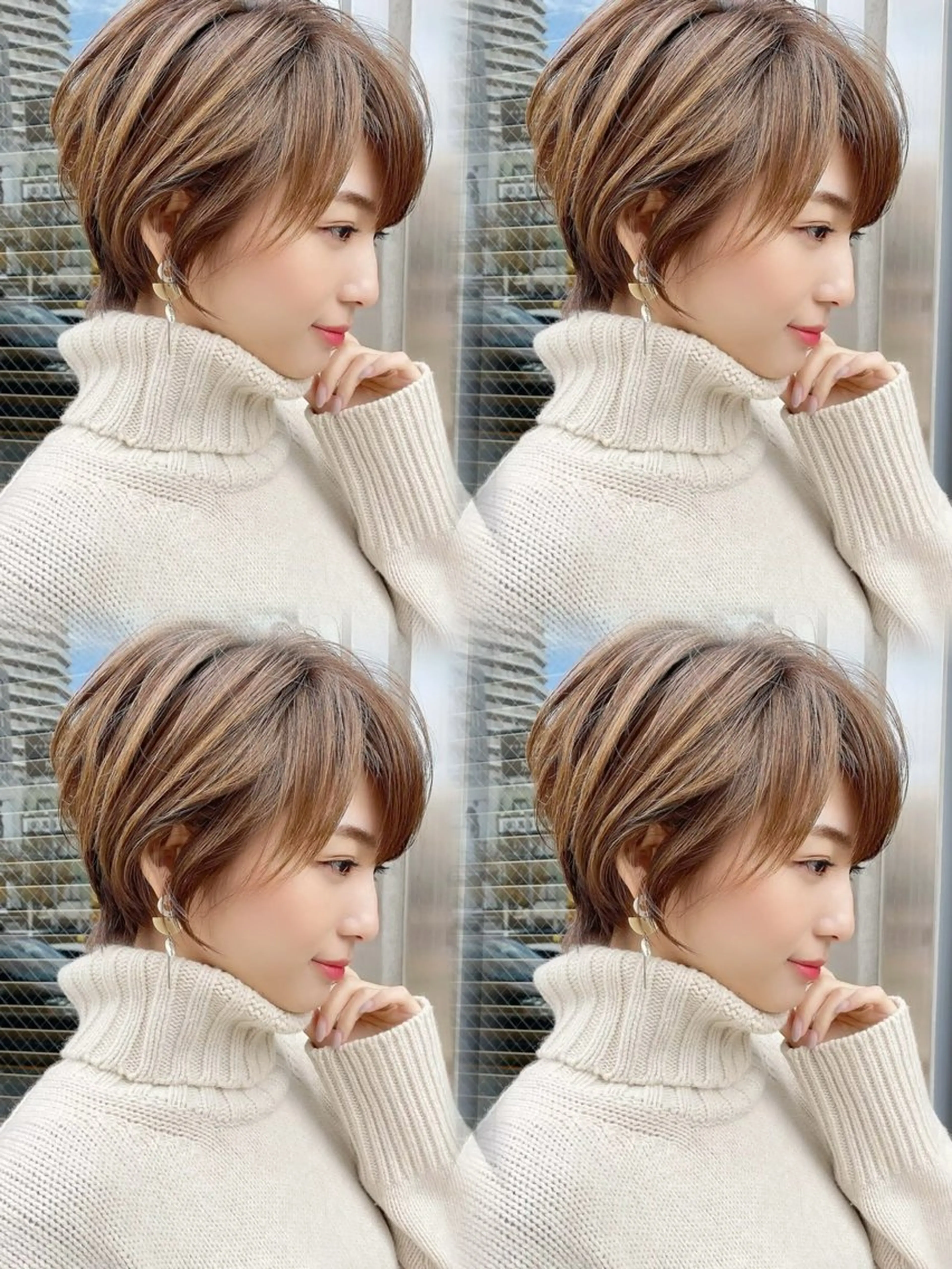 ショート カラー カット ヘアカラー トリートメント ✨大川 錬✨ -7歳若返りショートのヘアスタイル