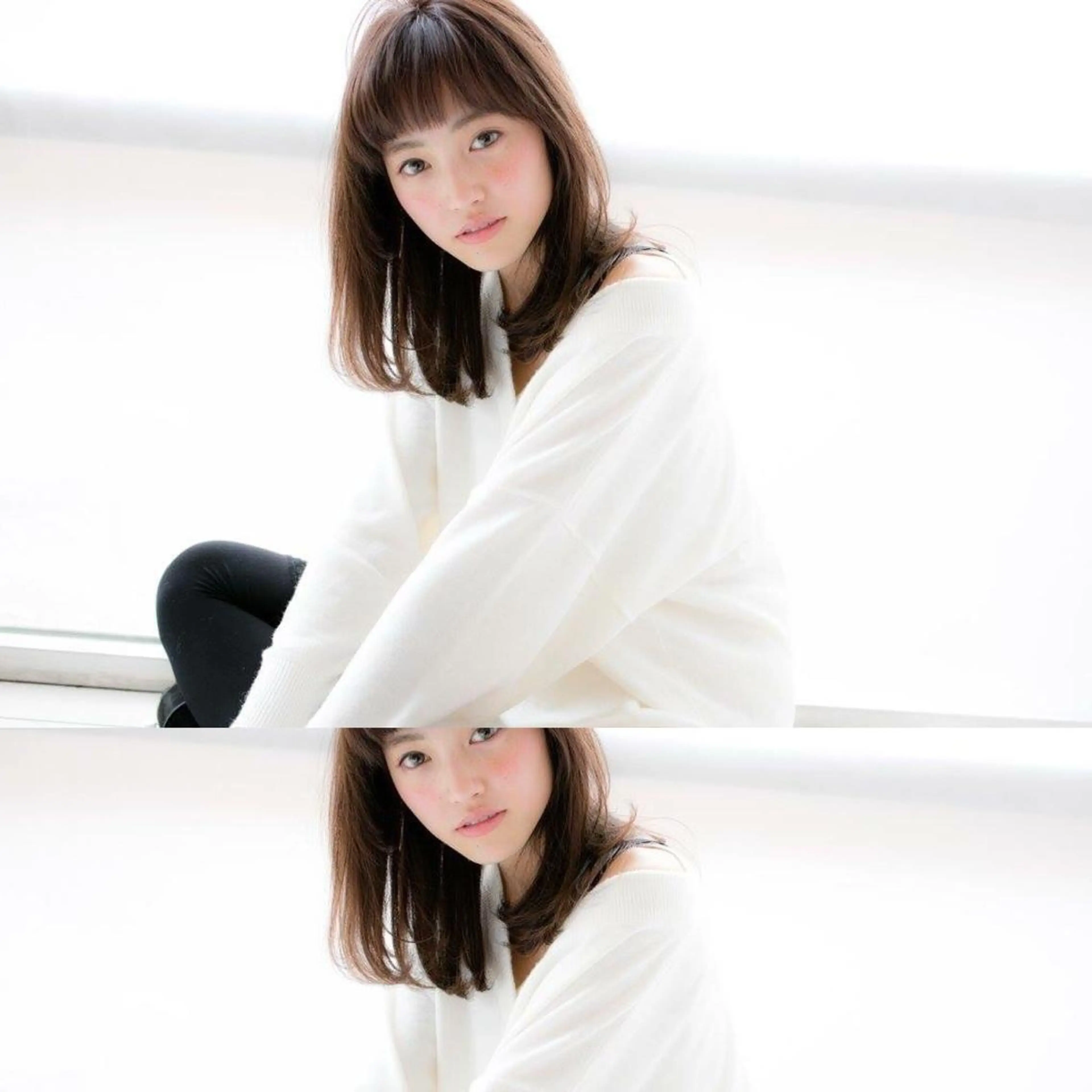 ミディアム セミロング ロング カラー パーマ 内藤 達也のヘアスタイル