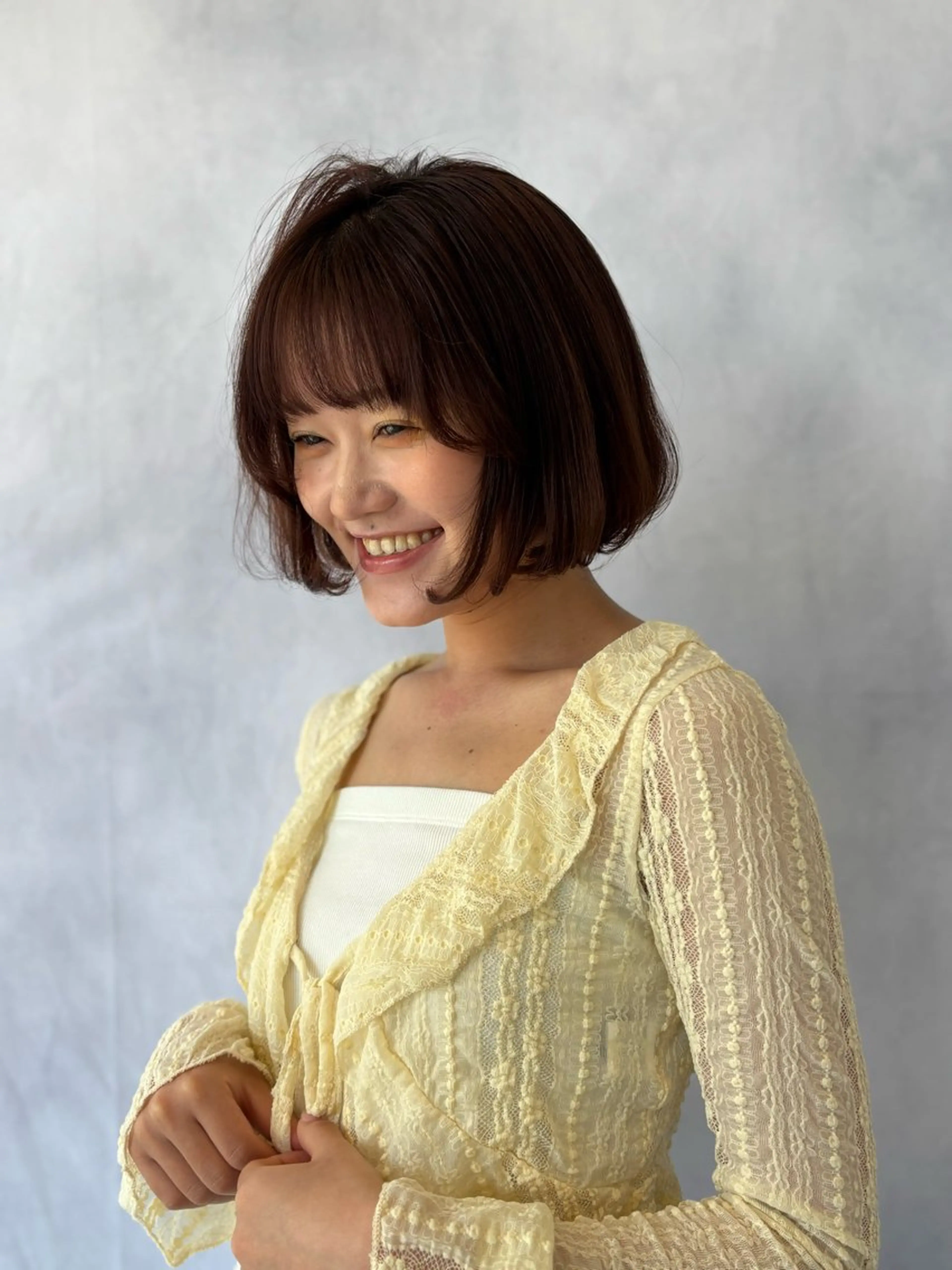 ショート カット ヘアカラー トリートメント yui🥀/ボブ /ブリーチなしカラーのヘアスタイル