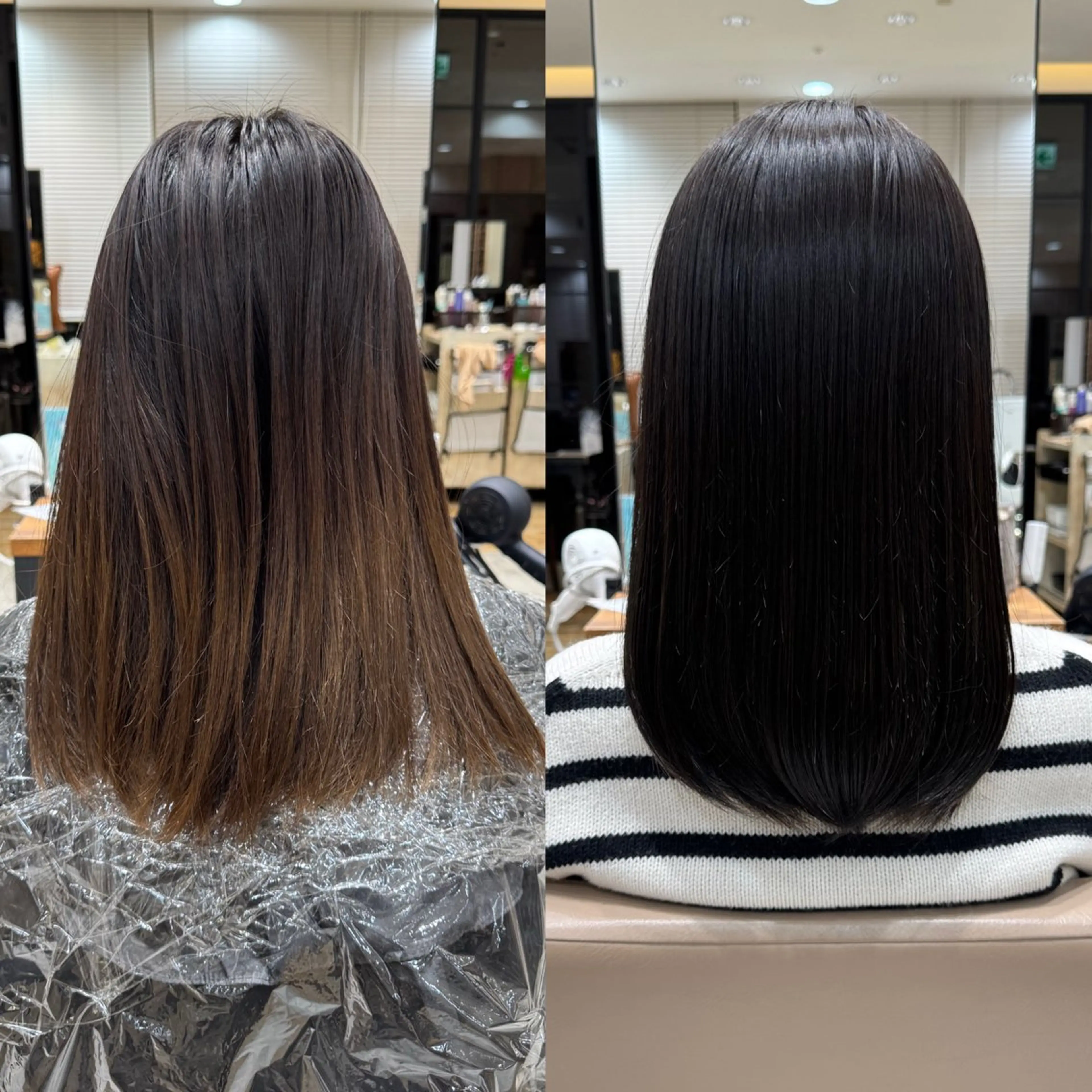 セミロング カラー ケアカラー 透明感カラー グレージュ トリートメント 酸熱トリートメント レイヤー/顔まわり/ 透明感カラー/れいなのヘアスタイル