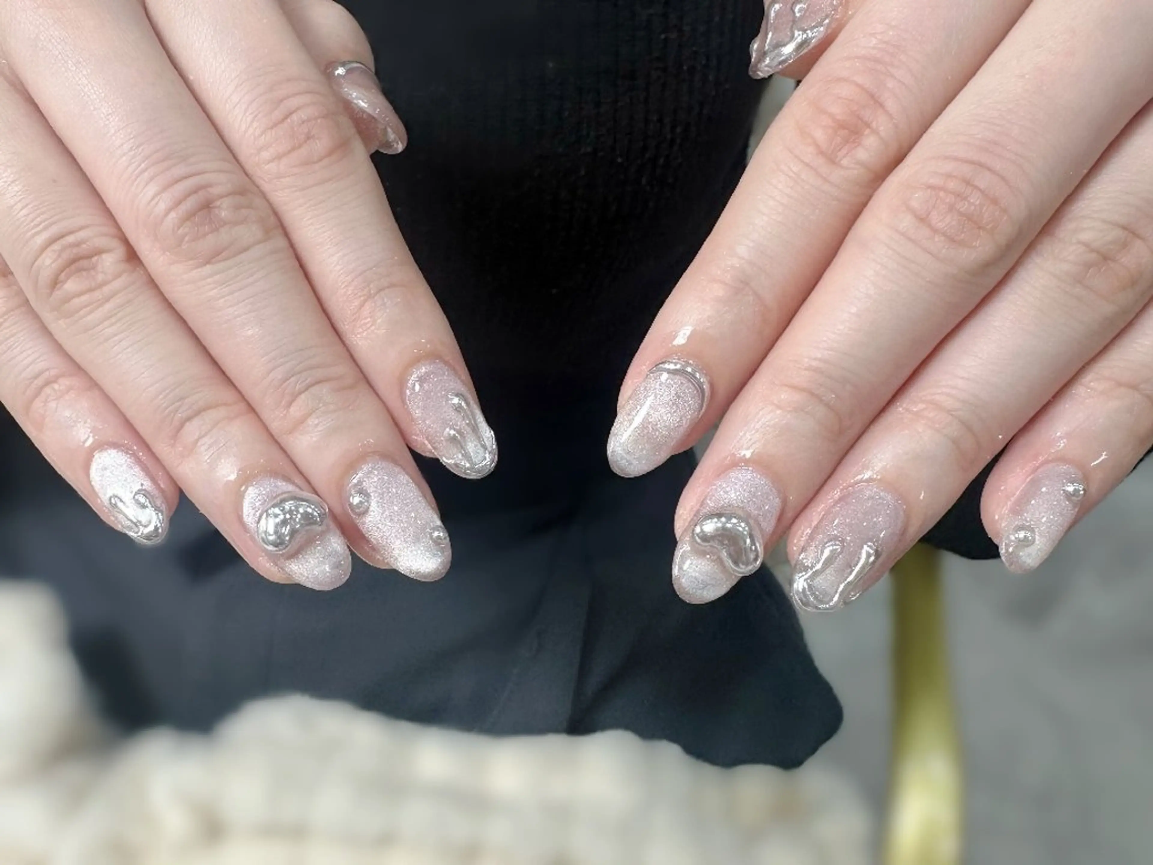 ネイル クリアネイル フラッシュネイル フットネイル フレンチネイル ジェルネイル ハンドネイル UM Nail Salonのネイルデザイン