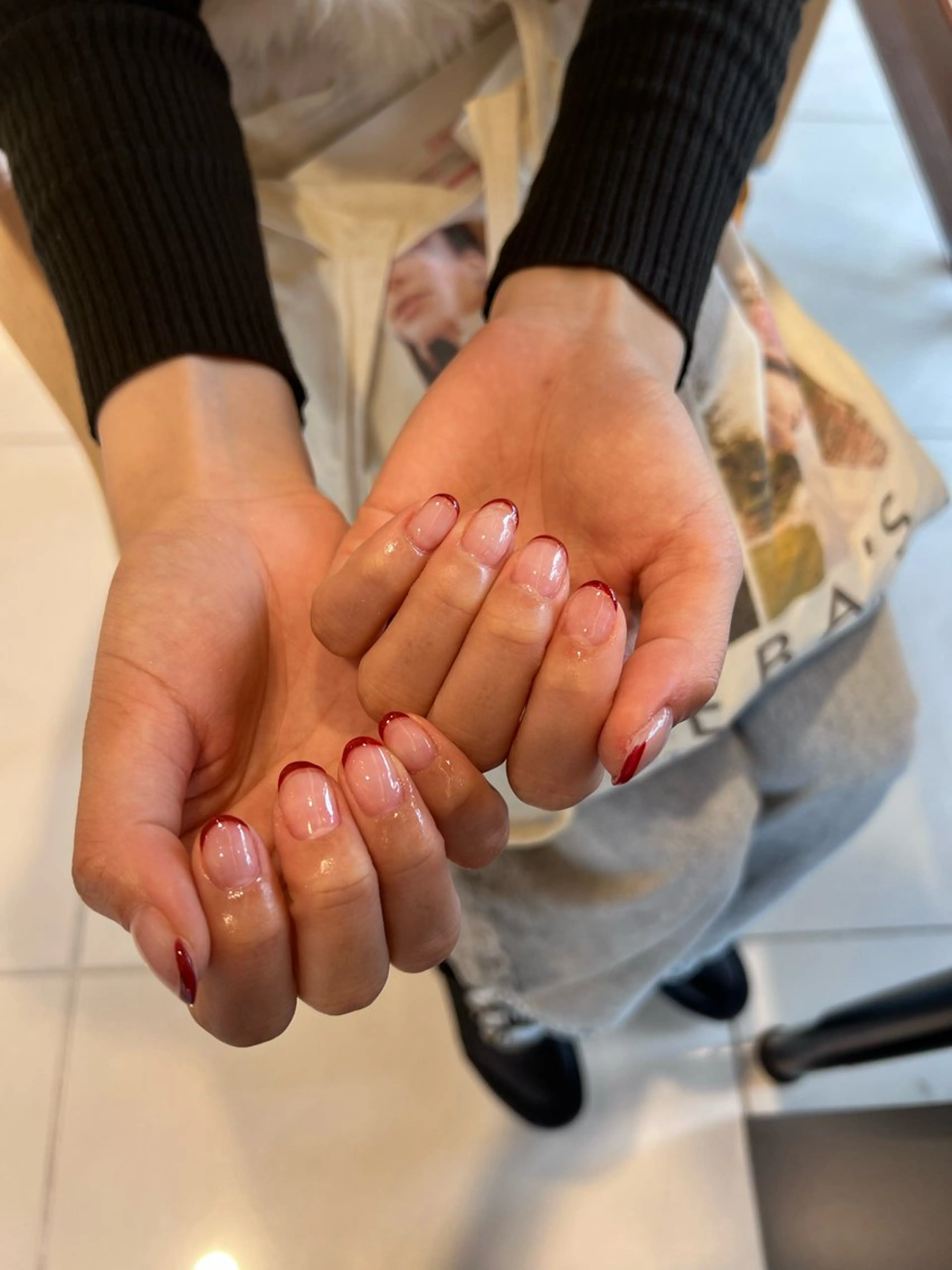 ネイル クリアネイル フレンチネイル オフィスネイル シンプルネイル ハンドネイル 🦋 SEREA 🦋のネイルデザイン