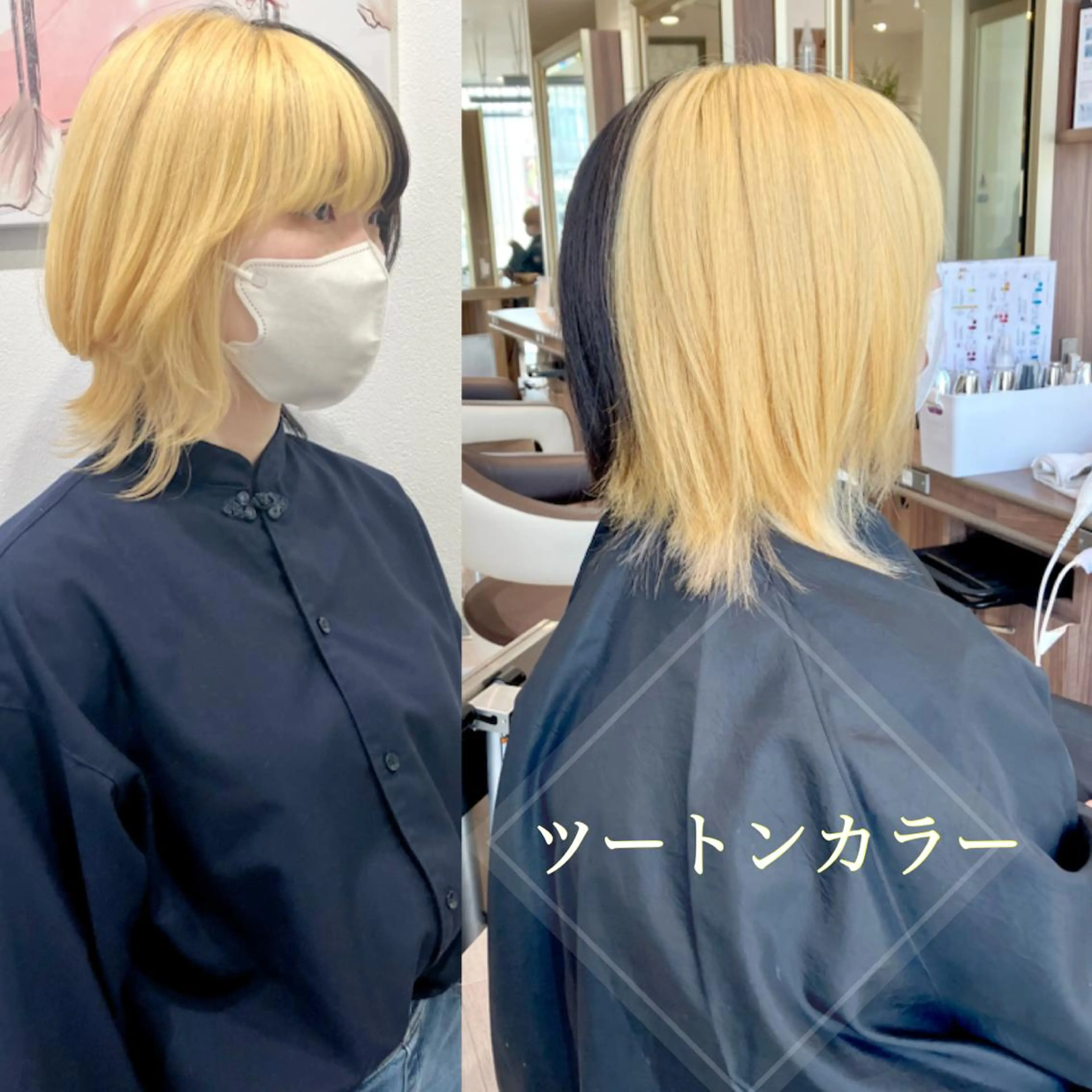 ミディアム カラー Miyavi/カラー ショートボブのヘアスタイル