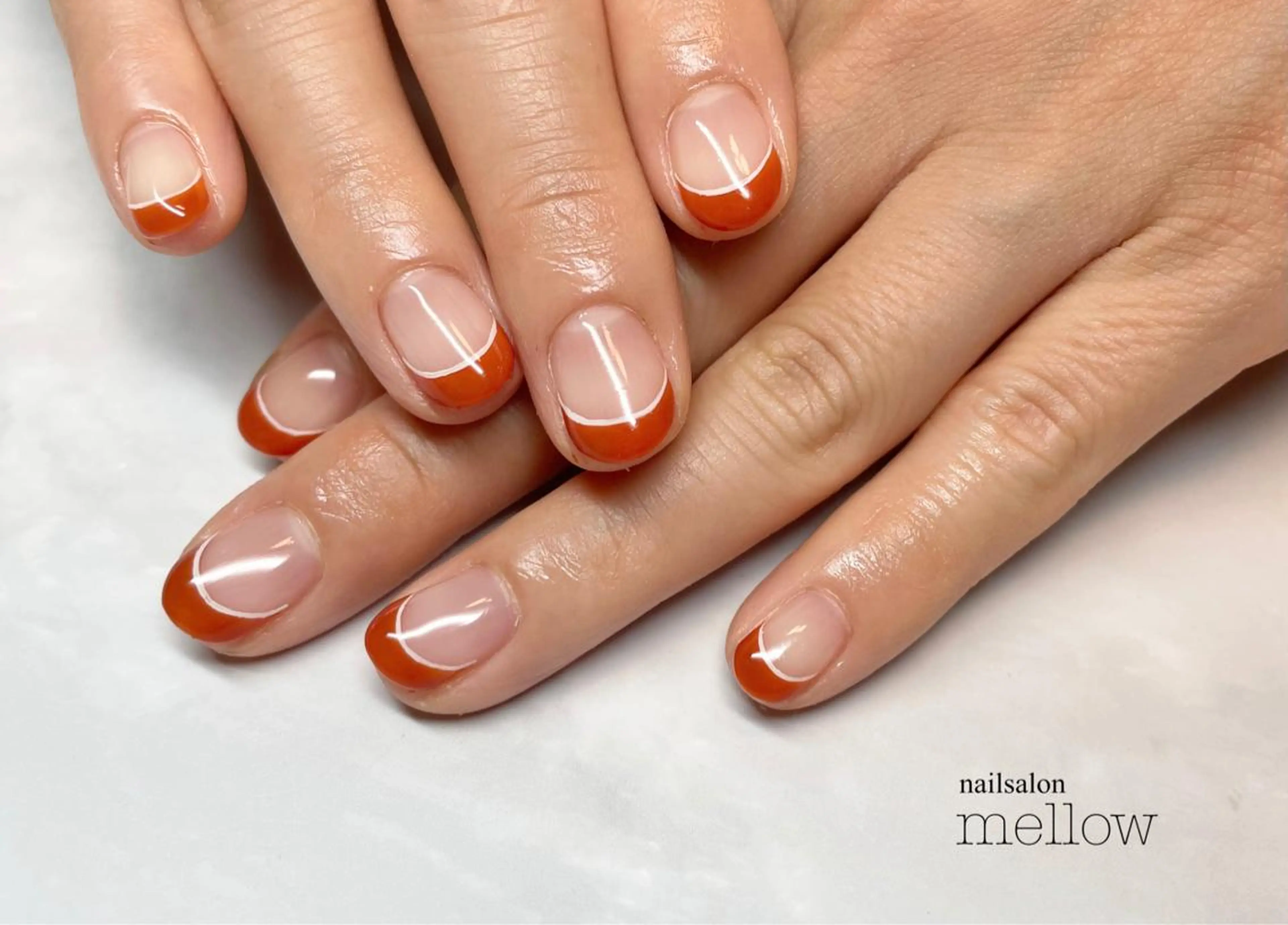 ネイル オレンジ 大山 浩美のネイルデザイン