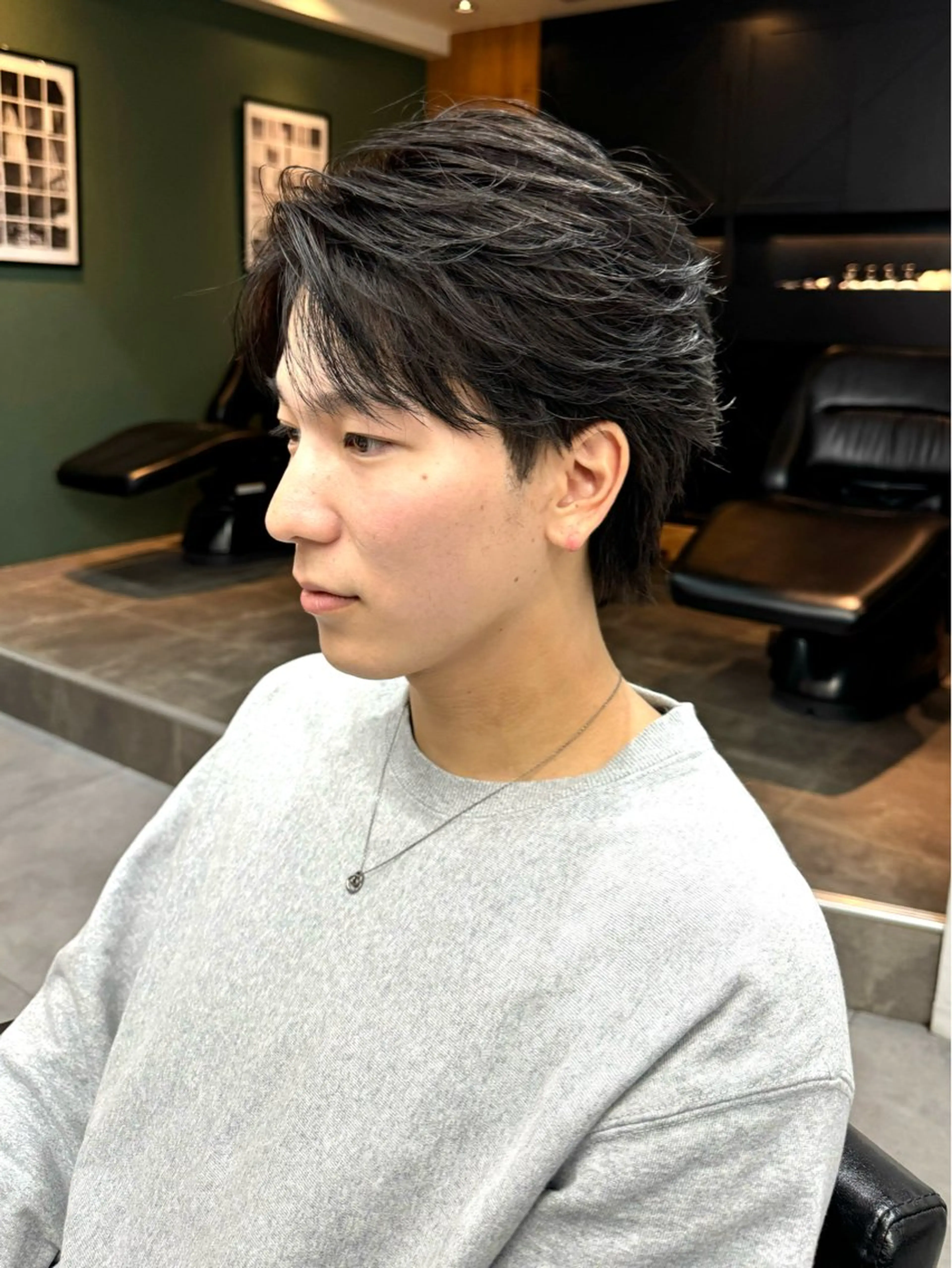 パーマ メンズ フェザーパーマ メンズパーマ カット パーマ トリートメント シャドウパーマ/ 波巻パーマYu-Kiのヘアスタイル