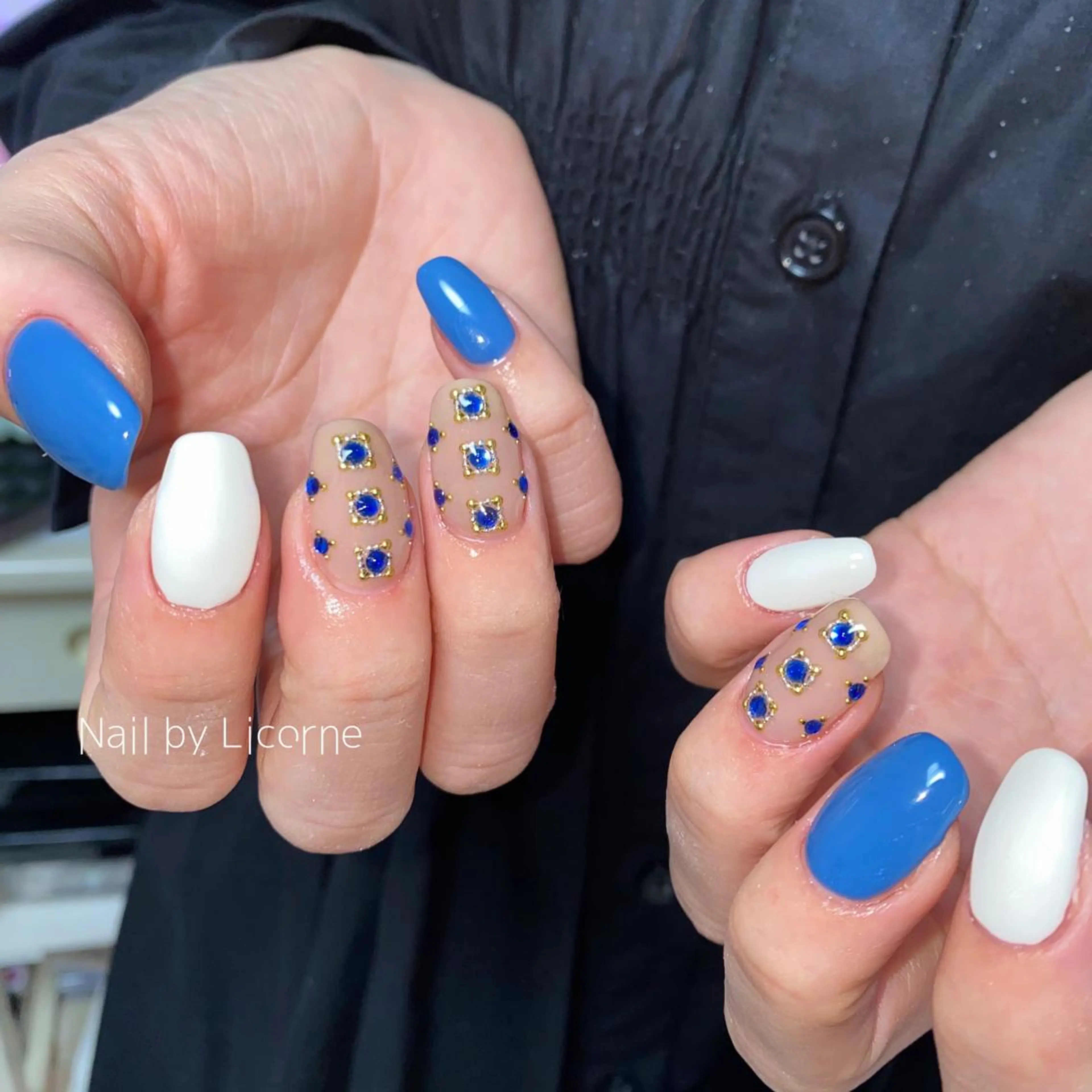 ネイル アートネイル オーロラネイル フレンチネイル 氷ネイル・うるうるネイル マグネットネイル ハンドネイル Nail by Licorneのネイルデザイン