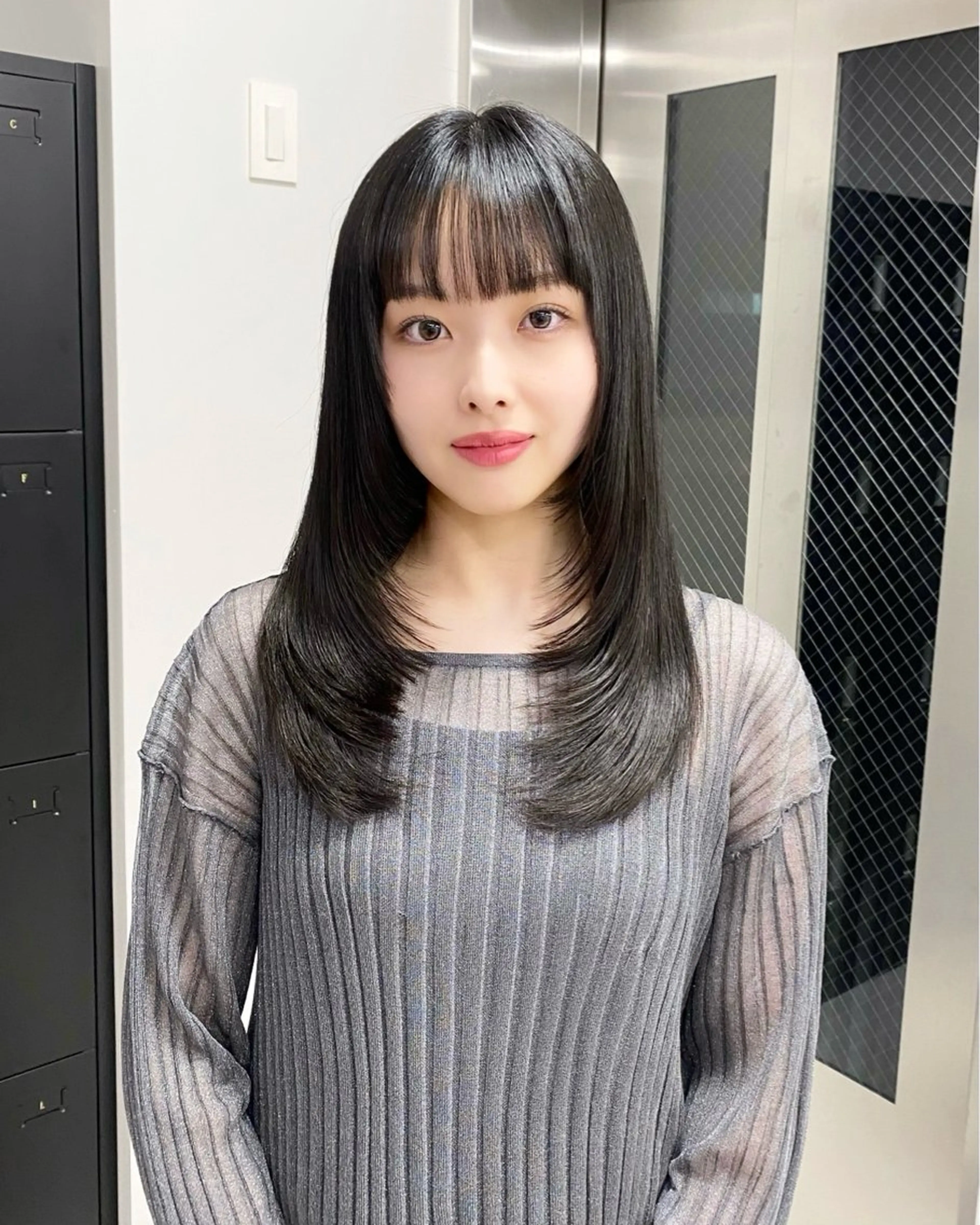 ロング カラー パーマ 顔周りカット レイヤーカット 縮毛矯正 縮毛矯正 トリートメント Beleza Era所属・韓国レイヤー/ 縮毛矯正🎀minaのヘアスタイル