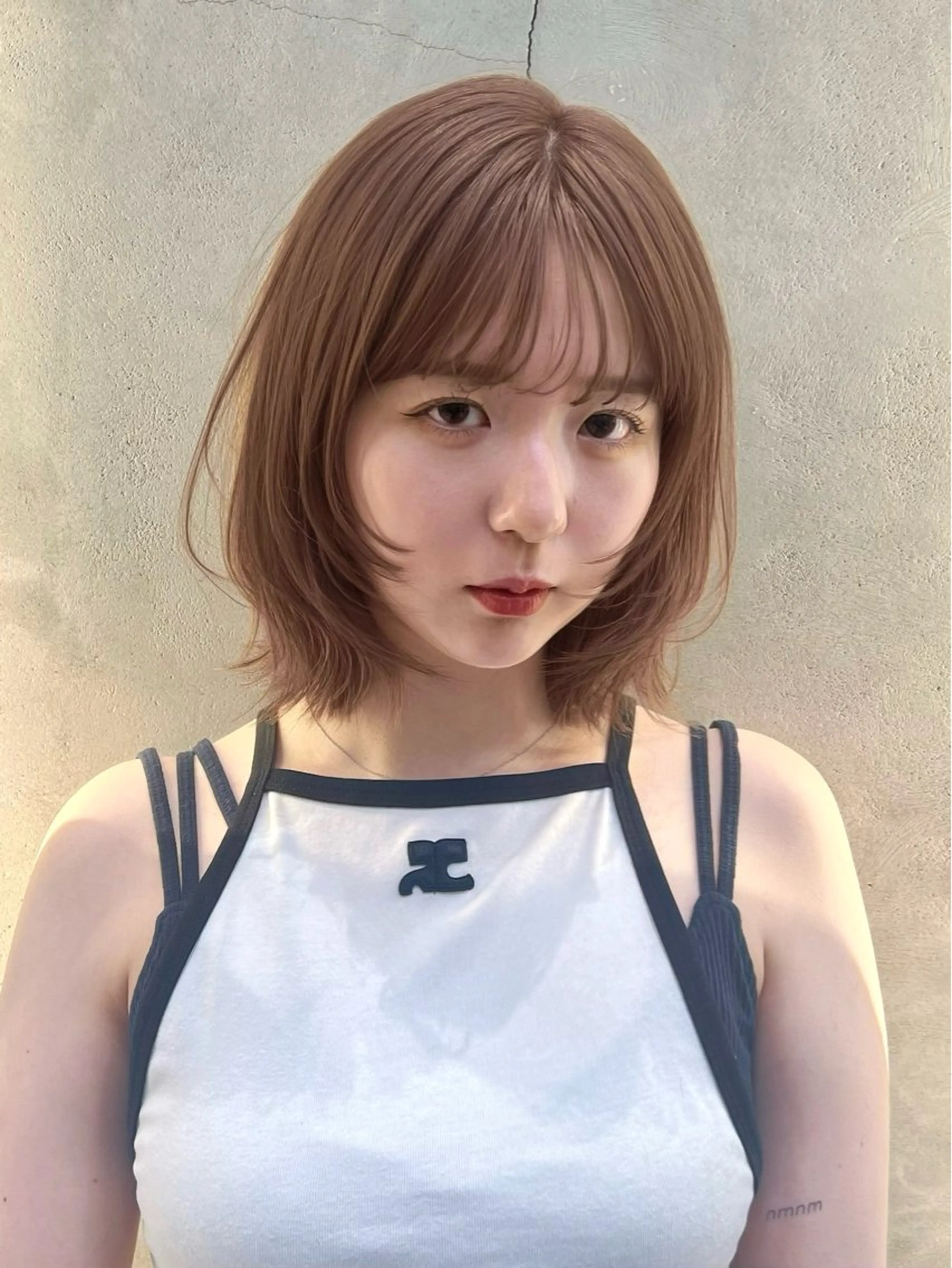 ミディアム ボブレイヤー ボブ レイヤーカット 宮嶋 蓮のヘアスタイル