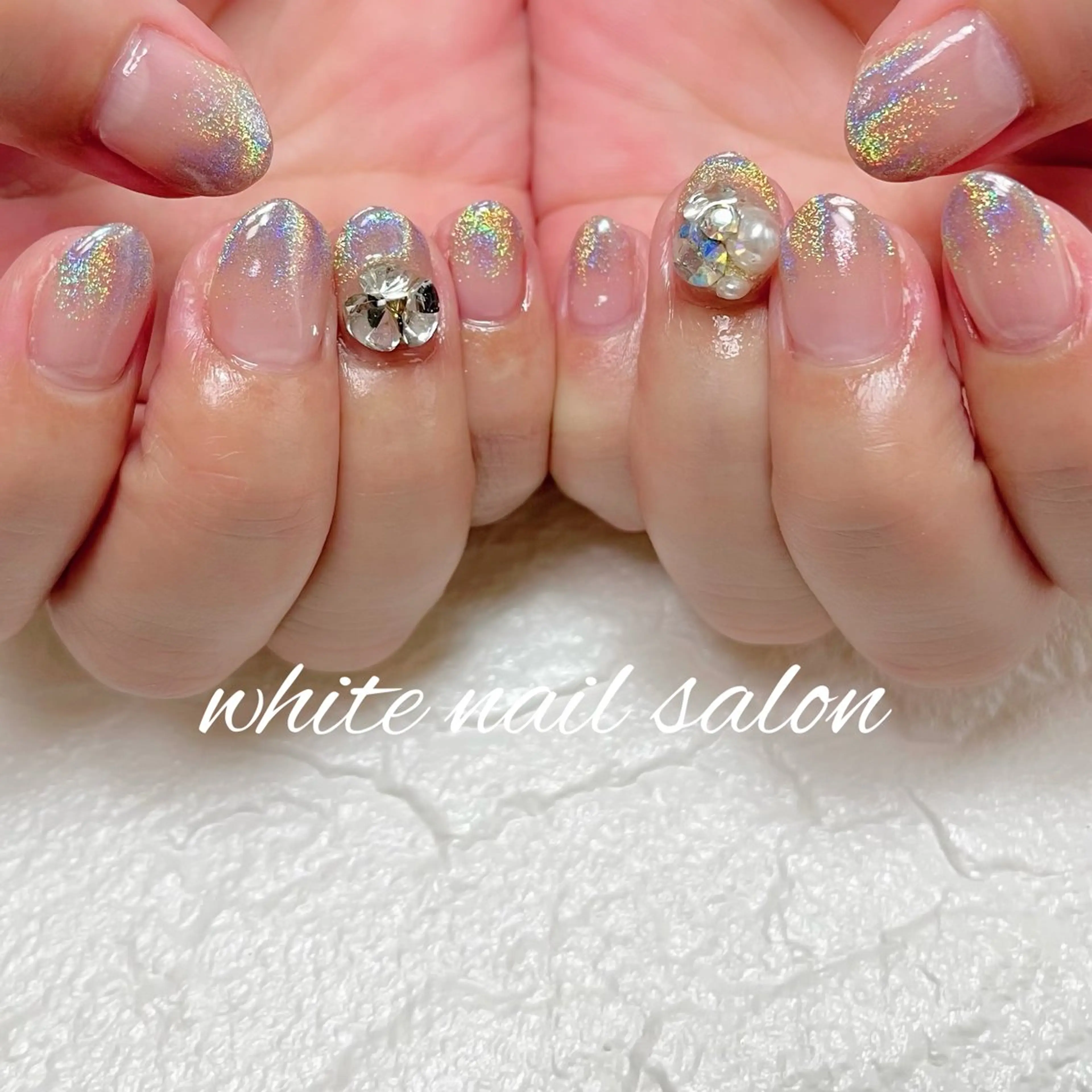 ネイル ラメ(グリッター) ハンドネイル white nail salonのネイルデザイン