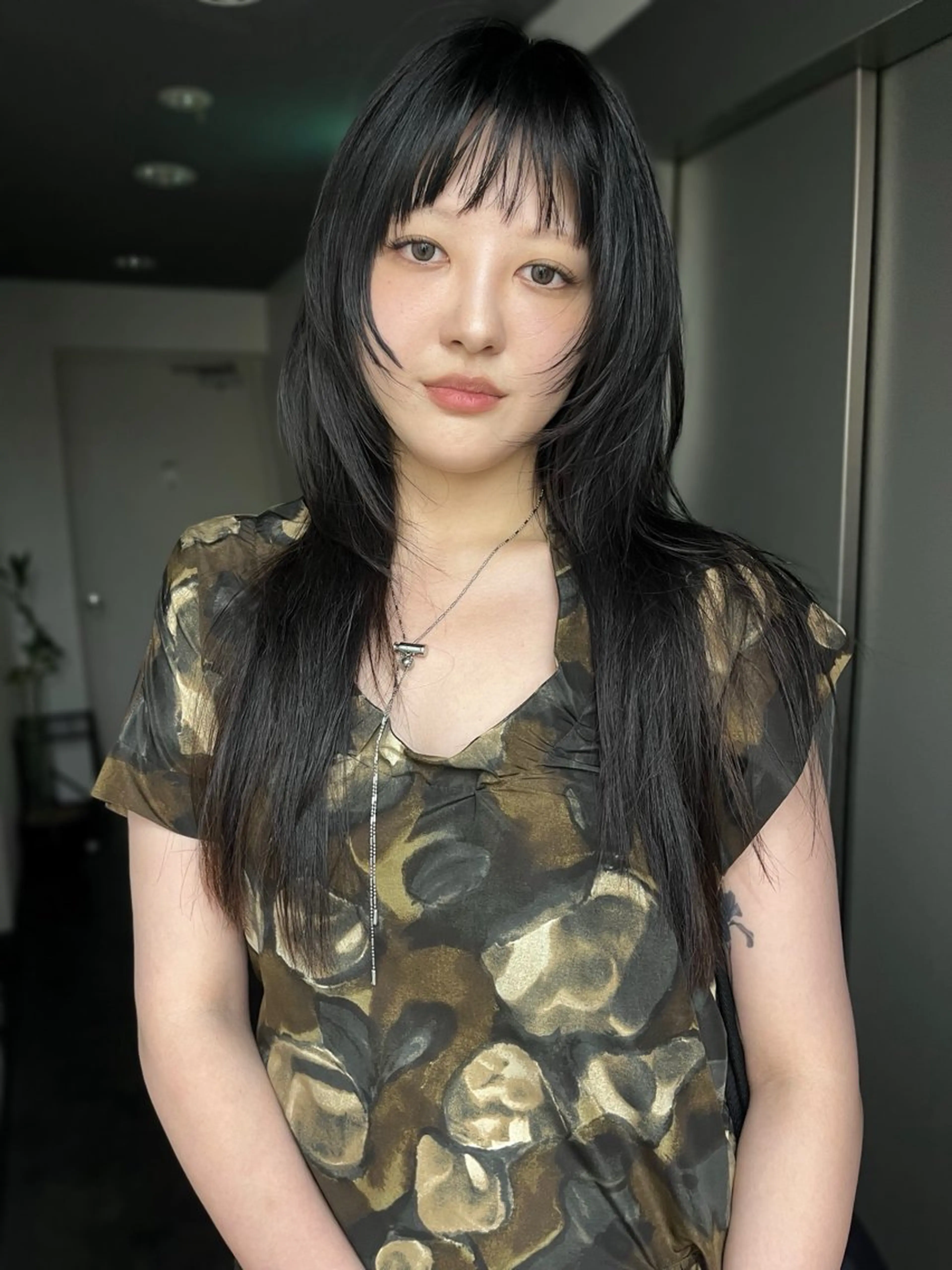 ロング カット レイヤー/ケアパーマ /ニュアンス/モードのヘアスタイル