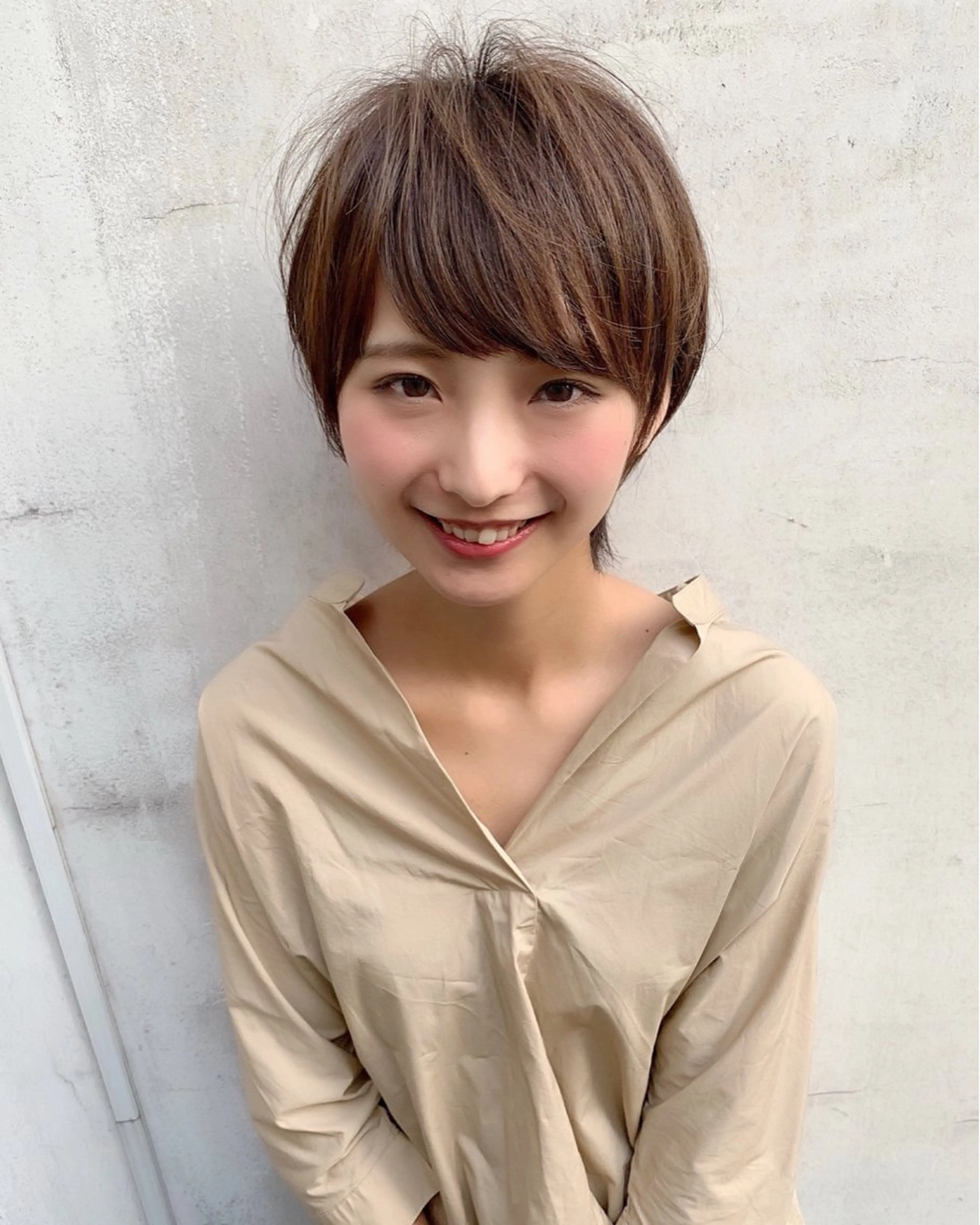 ショート カット トリートメント 縮毛矯正/ショート/ レイヤー/畑中正敏のヘアスタイル