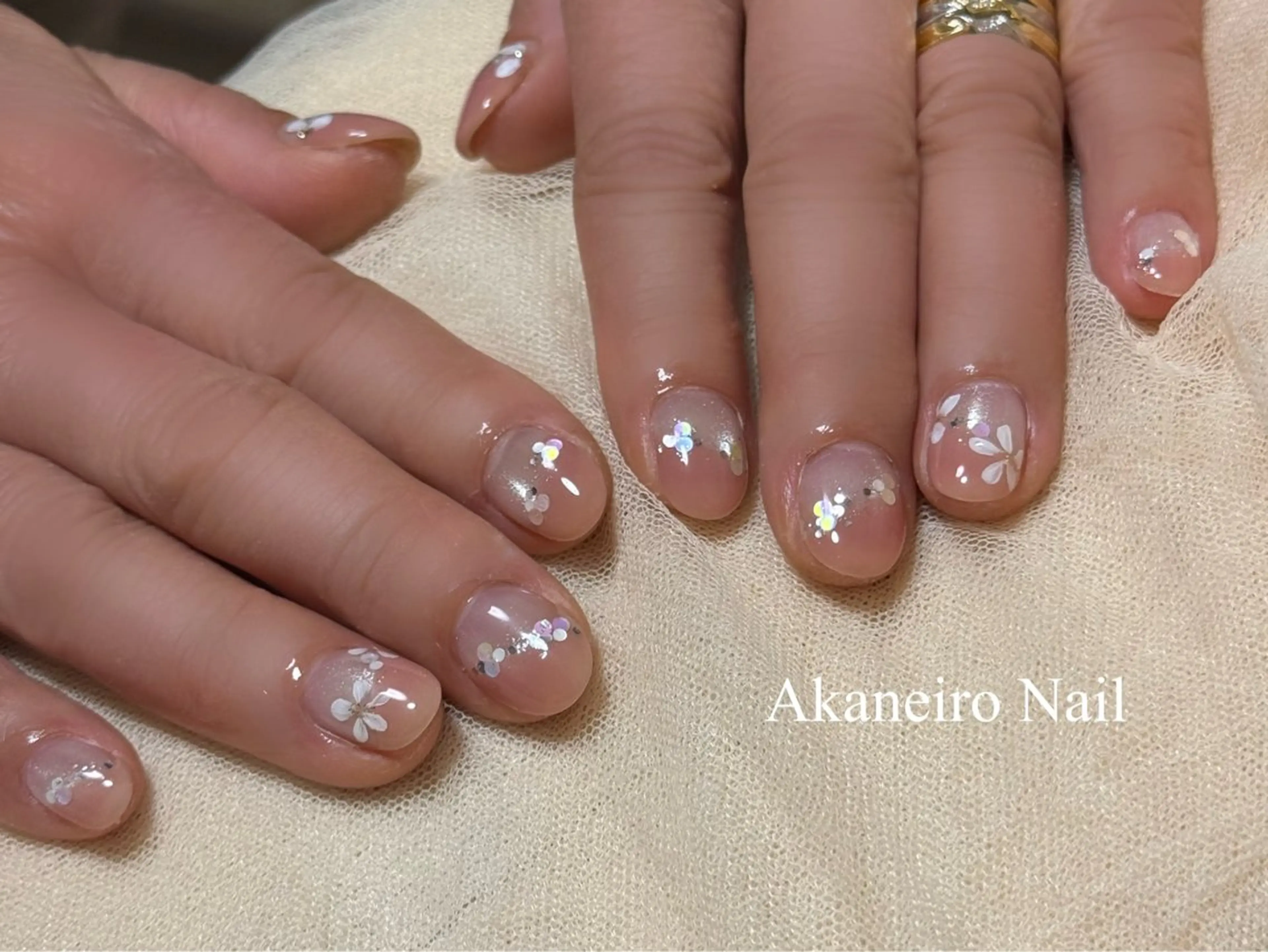ネイル フラワーネイル フレンチネイル ハンドネイル フットネイル 石野 茜のネイルデザイン
