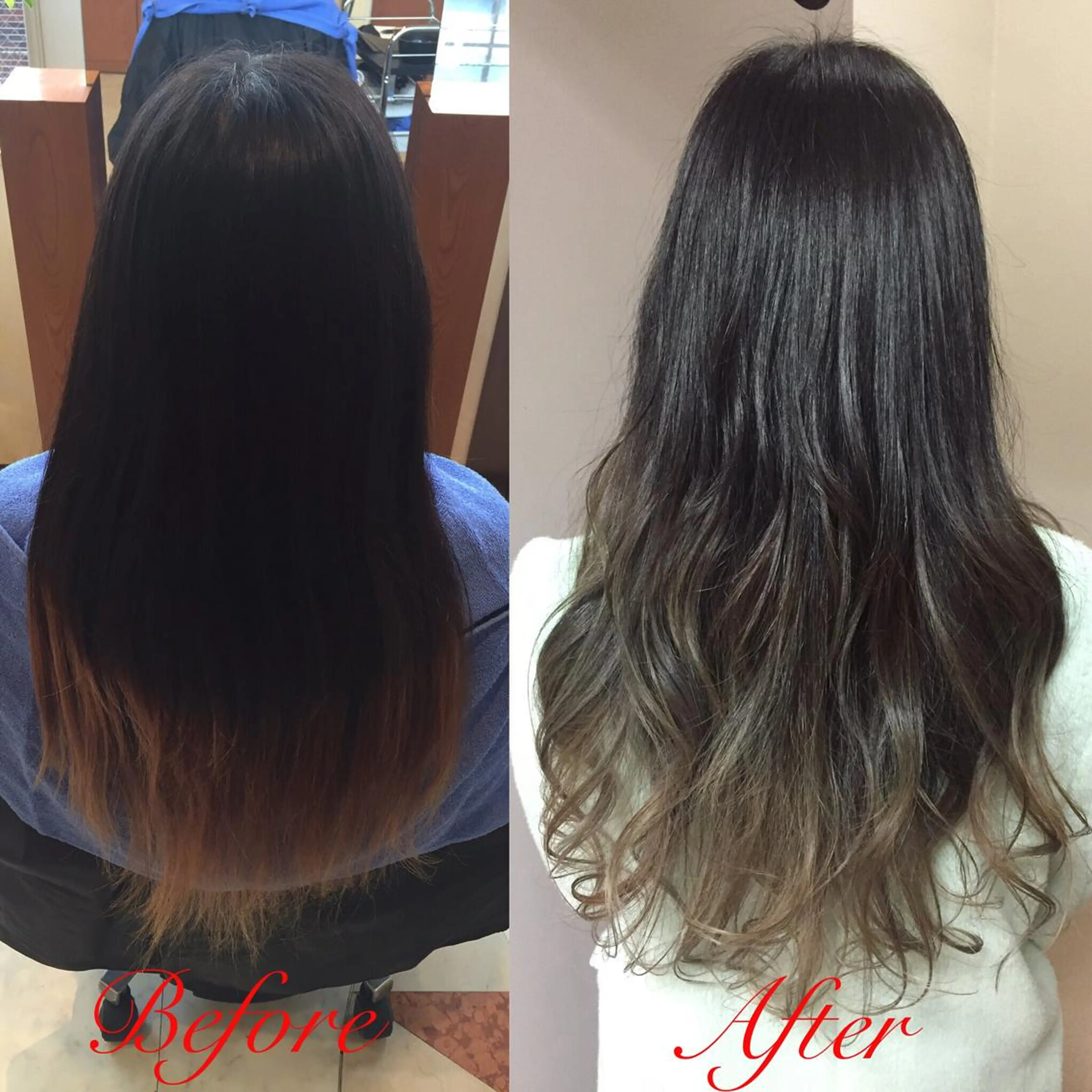 ミディアム セミロング ロング カラー パーマ 新宿/髪質改善/ 美髪矯正✨浅江通友のヘアスタイル