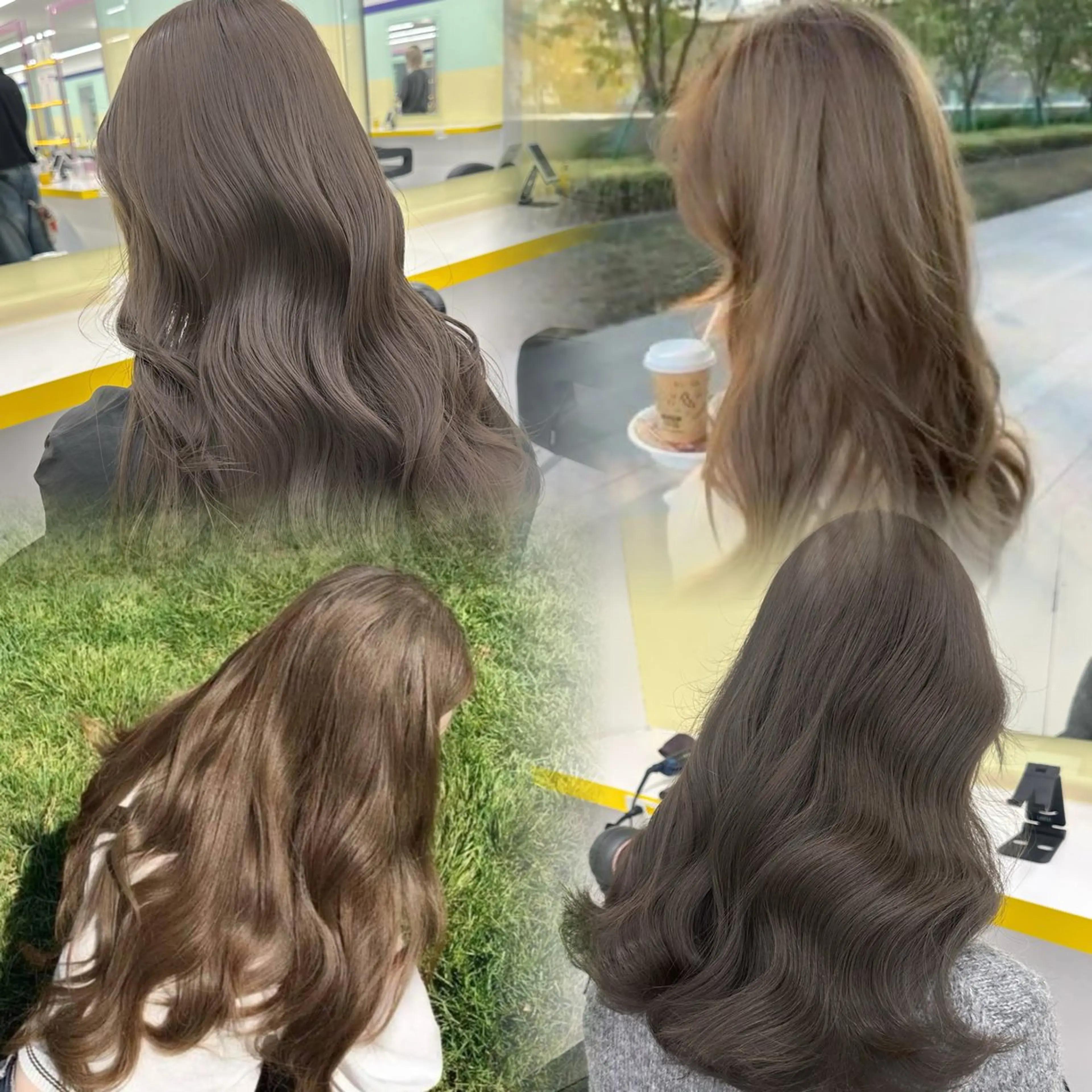 カラー ヘアカラー トリートメント ヘアセット 韓国レイヤー似合わせ 透明感カラー飛我💗のヘアスタイル