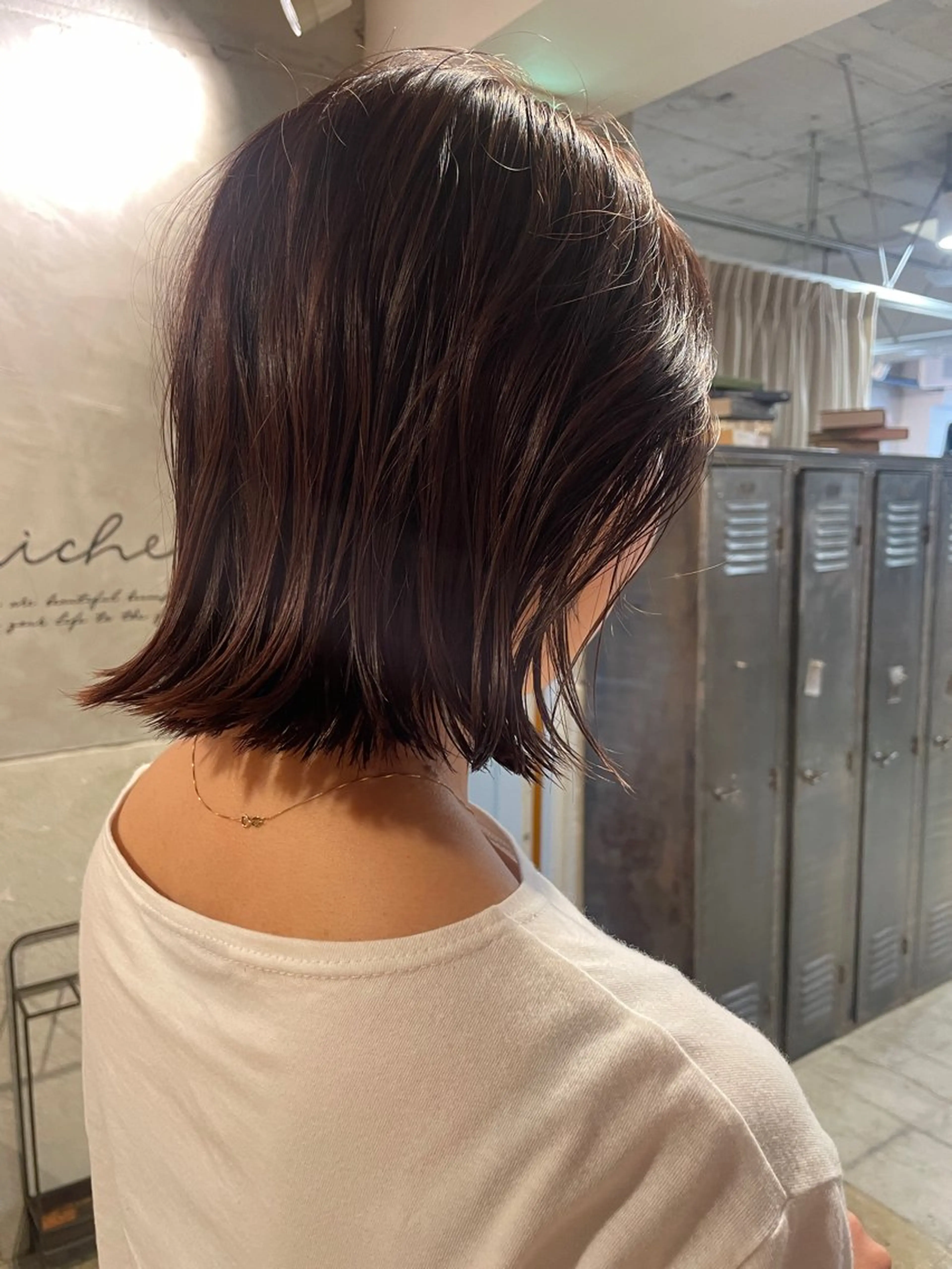 ミディアム カラー カット ヘアカラー トリートメント さの あやねのヘアスタイル