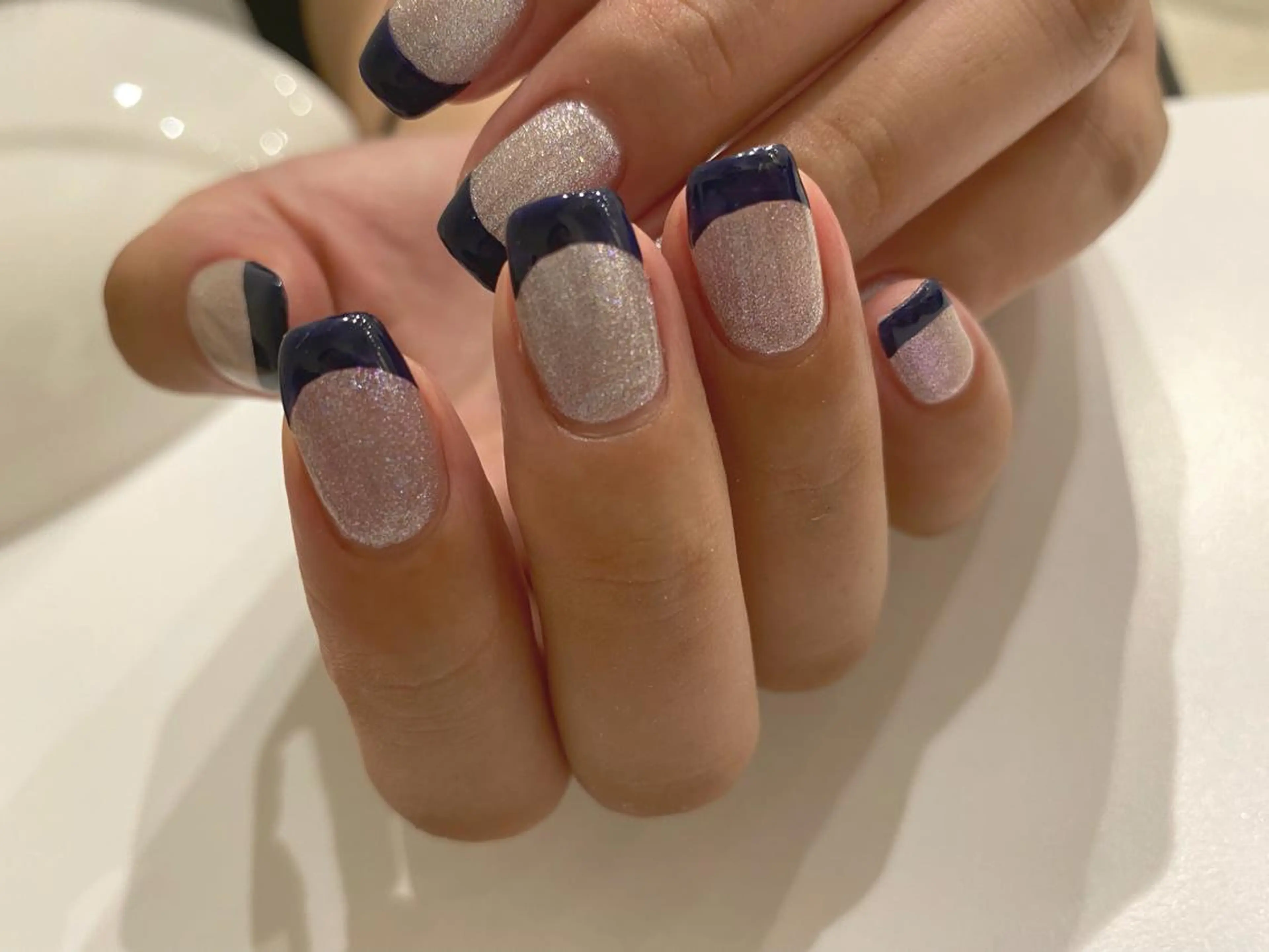 ネイル フレンチネイル マグネットネイル ハンドネイル Ann nailのネイルデザイン