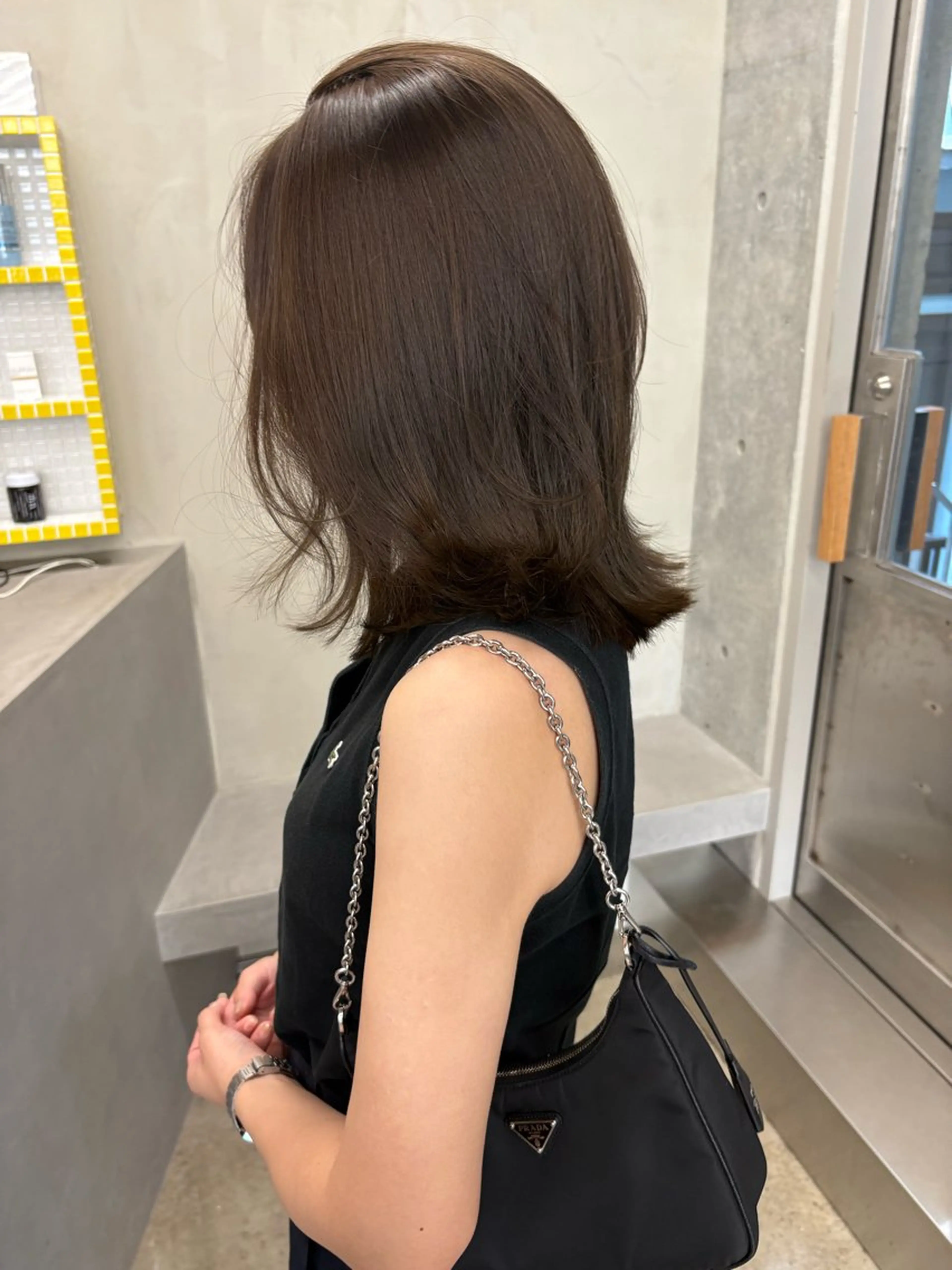 ミディアム カラー カット ヘアカラー レイヤー/柔色 カラー/SAkiのヘアスタイル