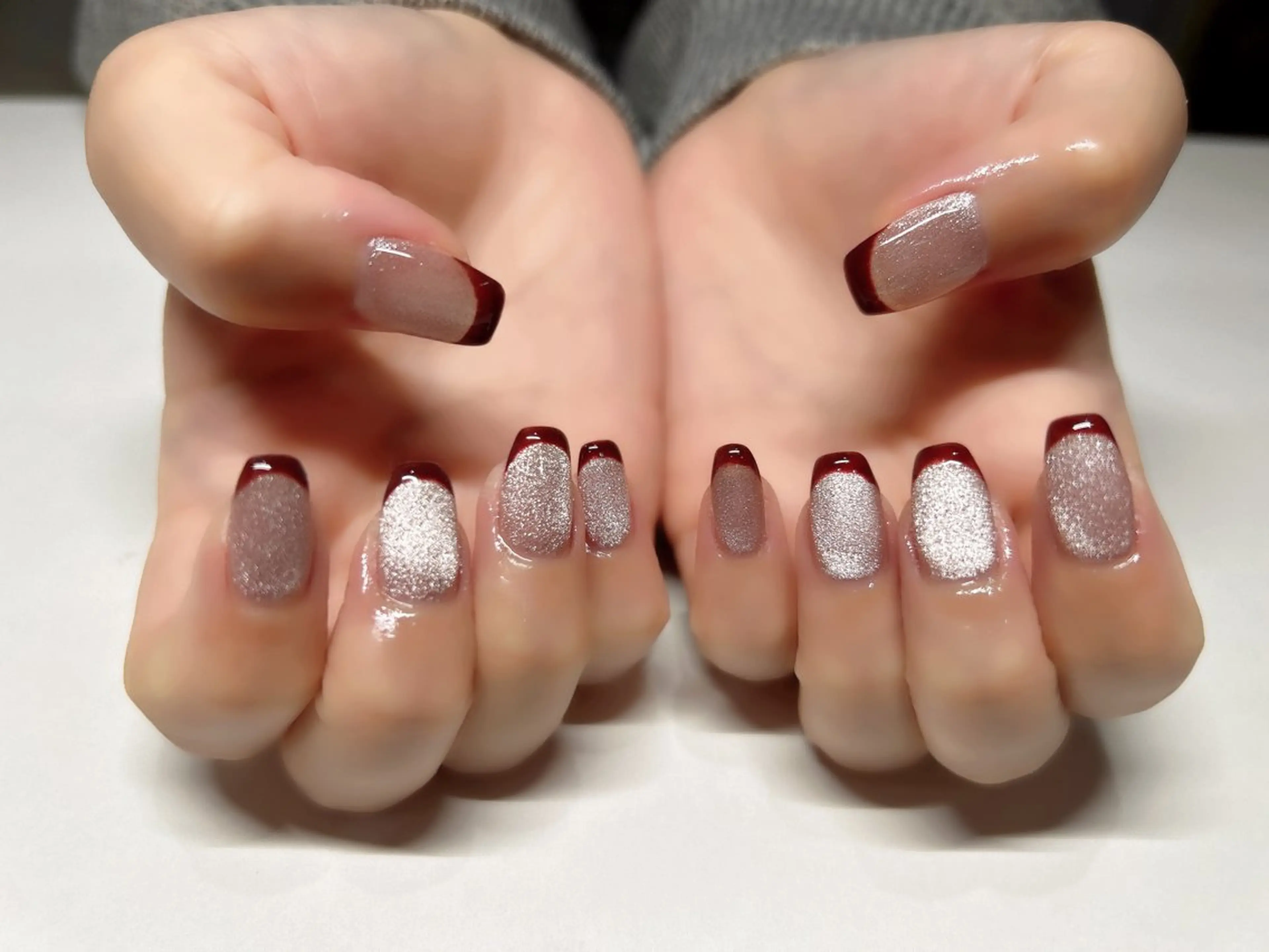 ネイル アートネイル フレンチネイル ジェルネイル グラデーション マグネットネイル ハンドネイル 加藤 洋美のネイルデザイン