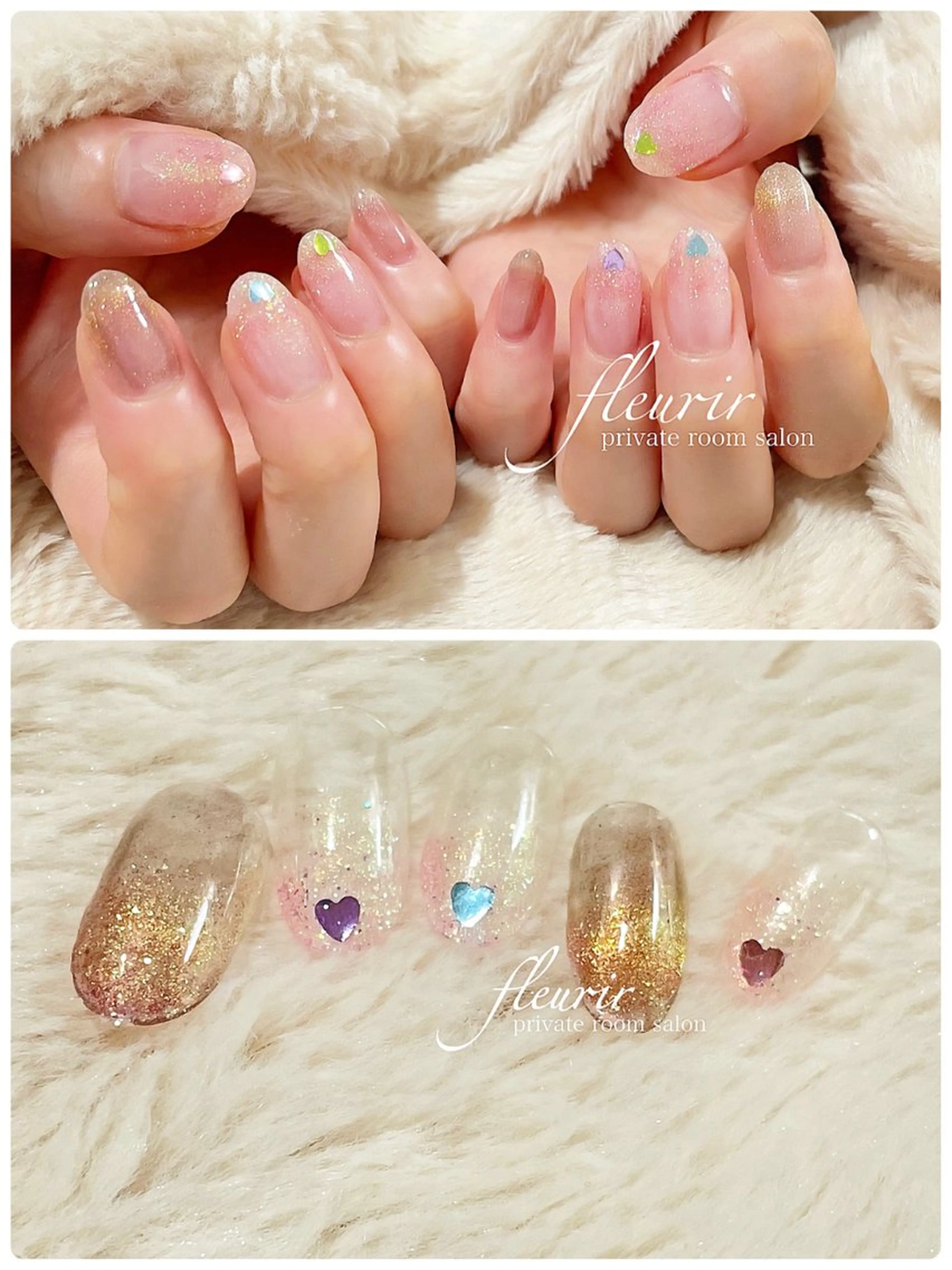 ネイル ゴールド マグネットネイル シンプルネイル フルリール 【プライベートサロンのネイルデザイン