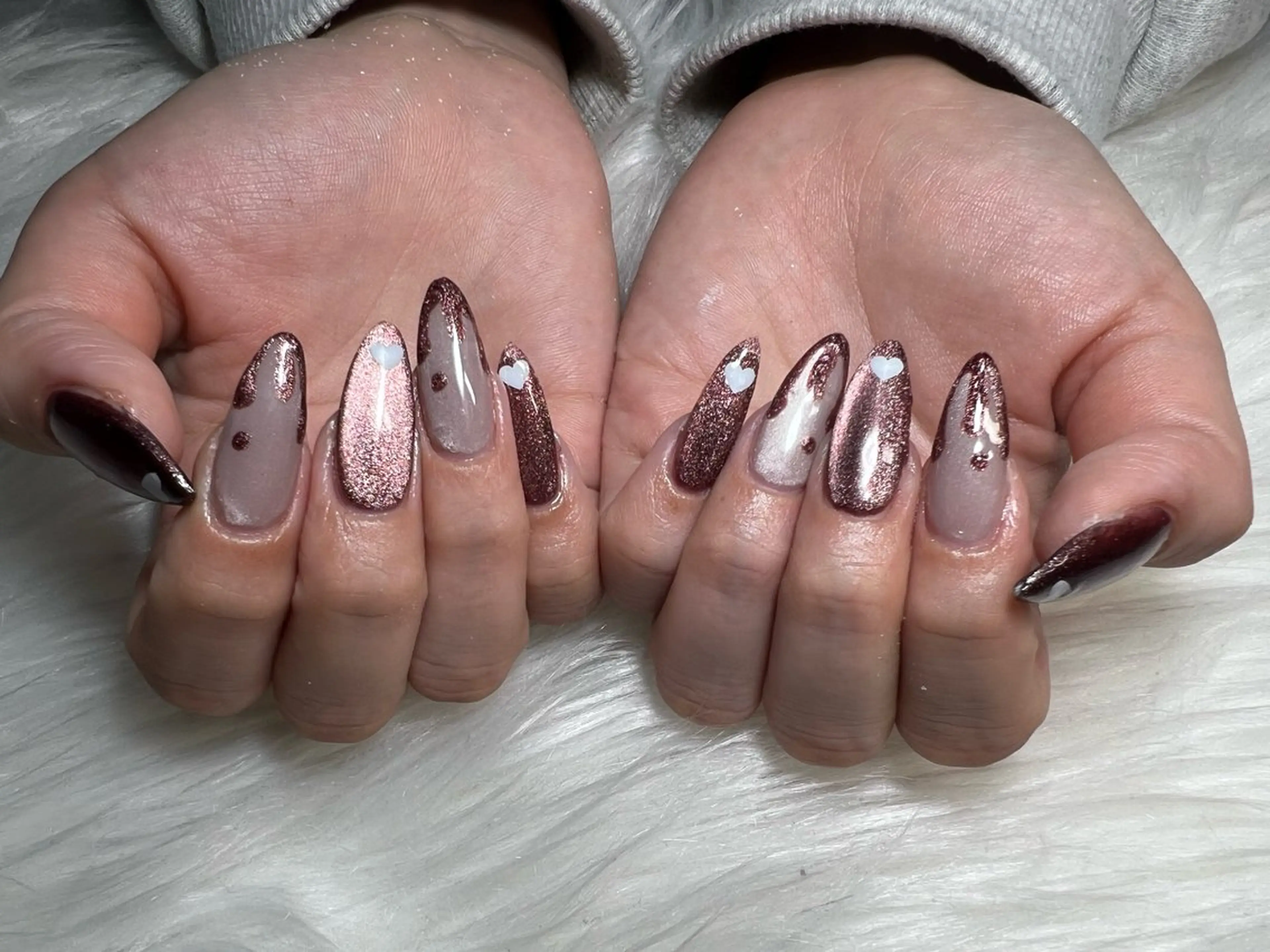 ネイル マグネットネイル バレンタイン Ruana Nailのネイルデザイン