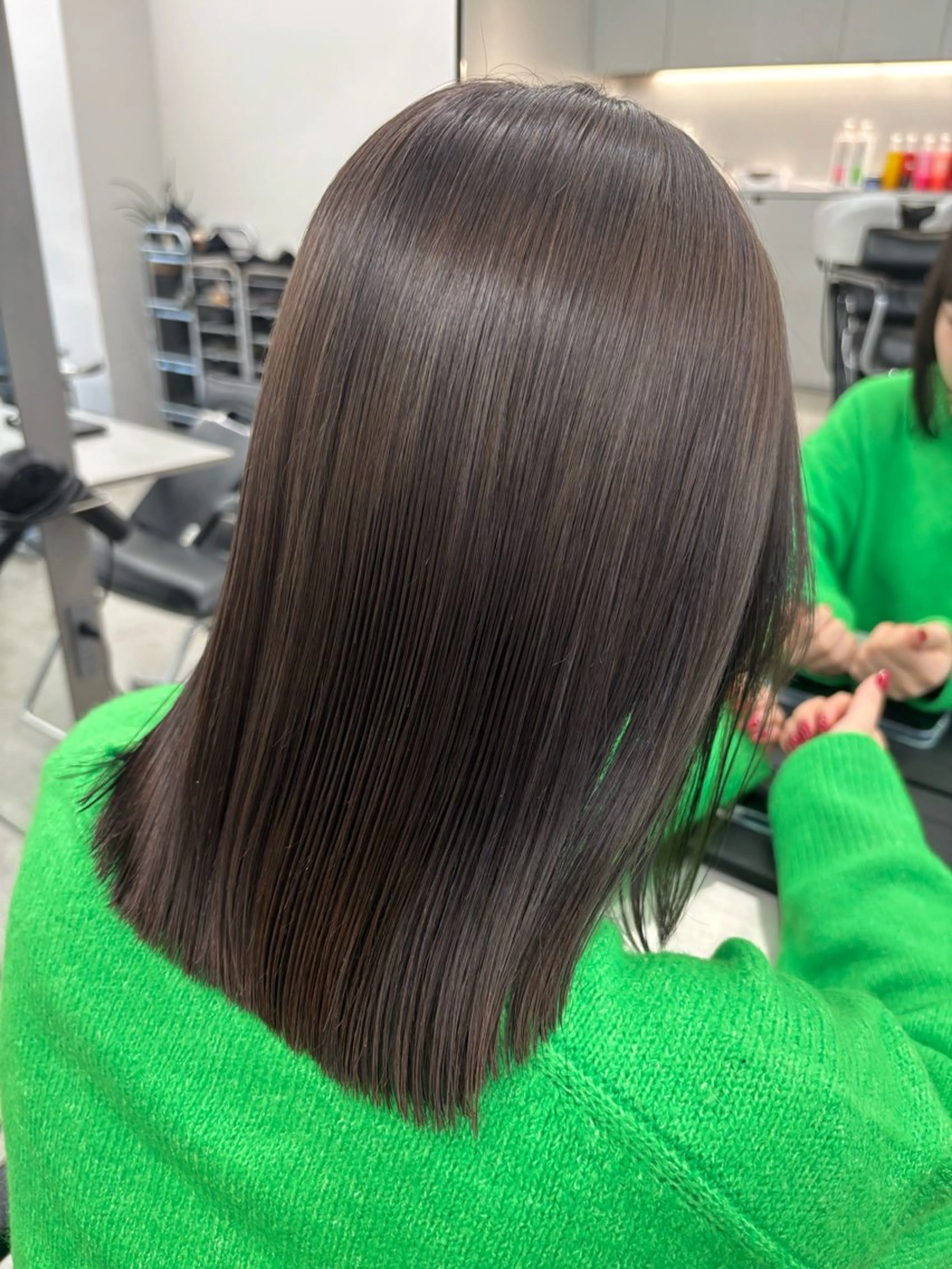 ミディアム カラー ベージュカラー ブリーチ ブラウンカラー ケアブリーチ カシス レイヤーモデル 募集中🕊️正源のヘアスタイル