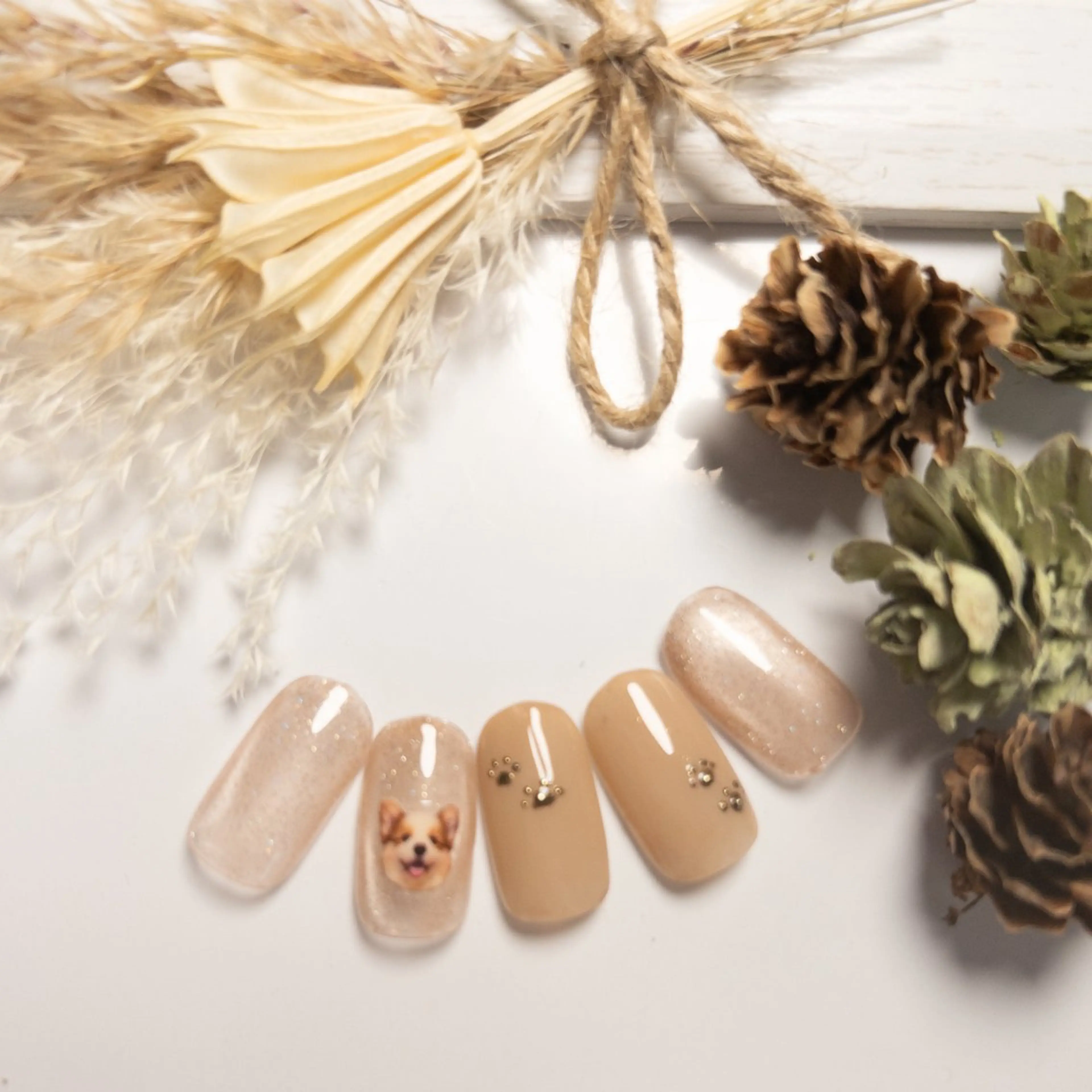 ネイル アートネイル マグネットネイル ミラーネイル ニュアンスネイル シンプルネイル ハンドネイル 犬のいるネイルサロン Fuu nailsのネイルデザイン
