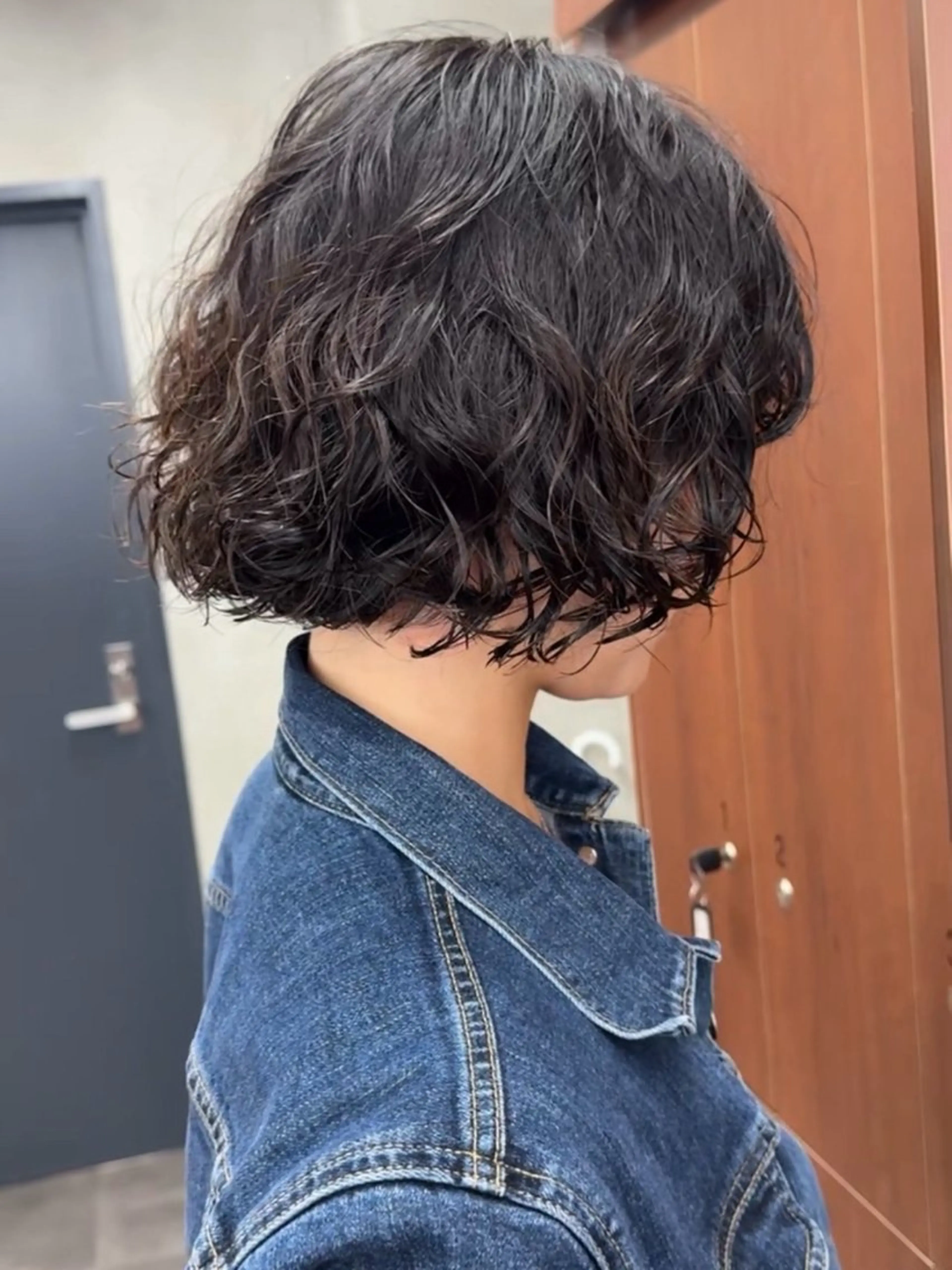 ミディアム パーマ カラー/パーマ/ 鎌田健/渋谷のヘアスタイル