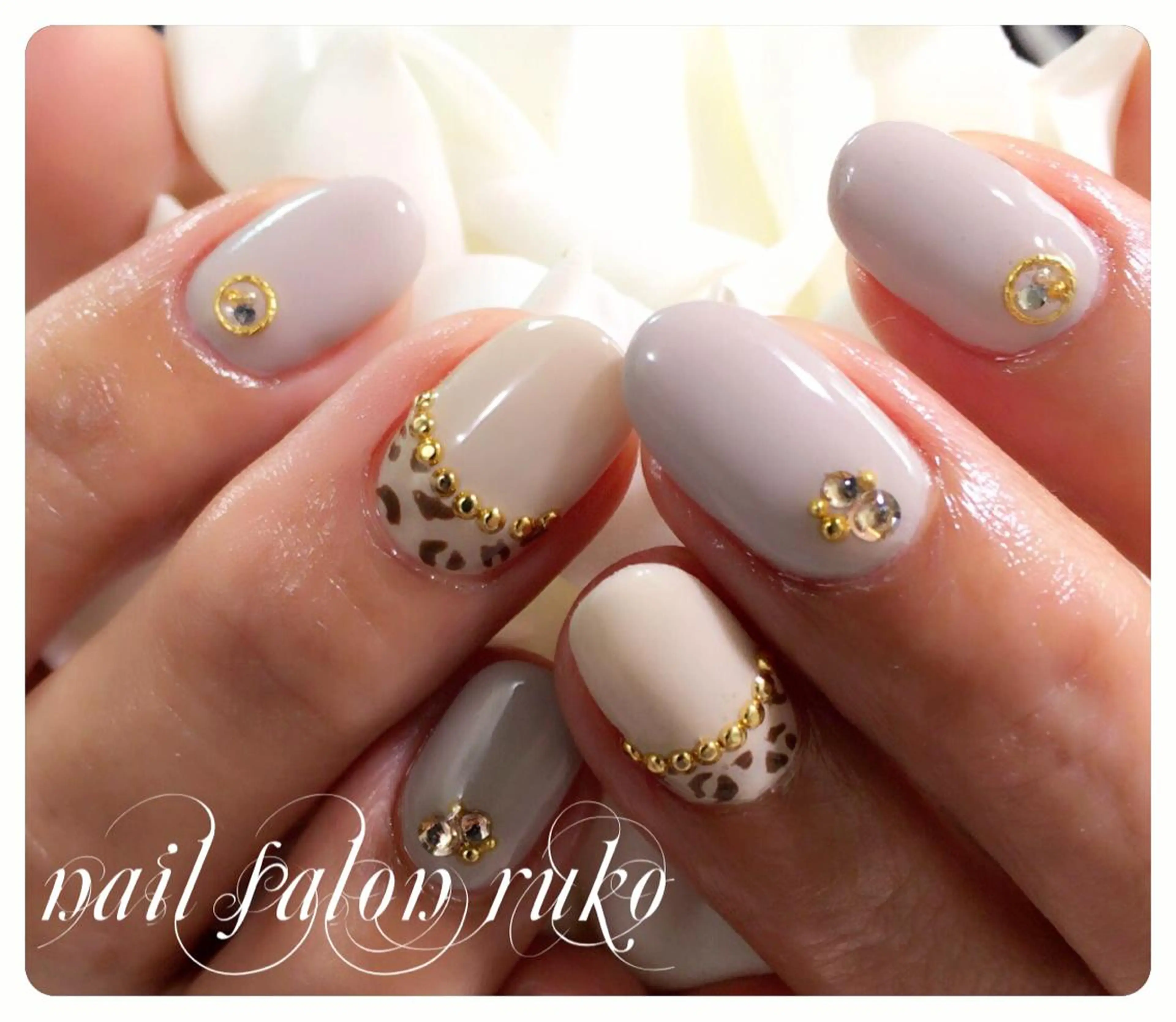 ネイル アニマル柄 pang akiのマツエク・マツパデザイン