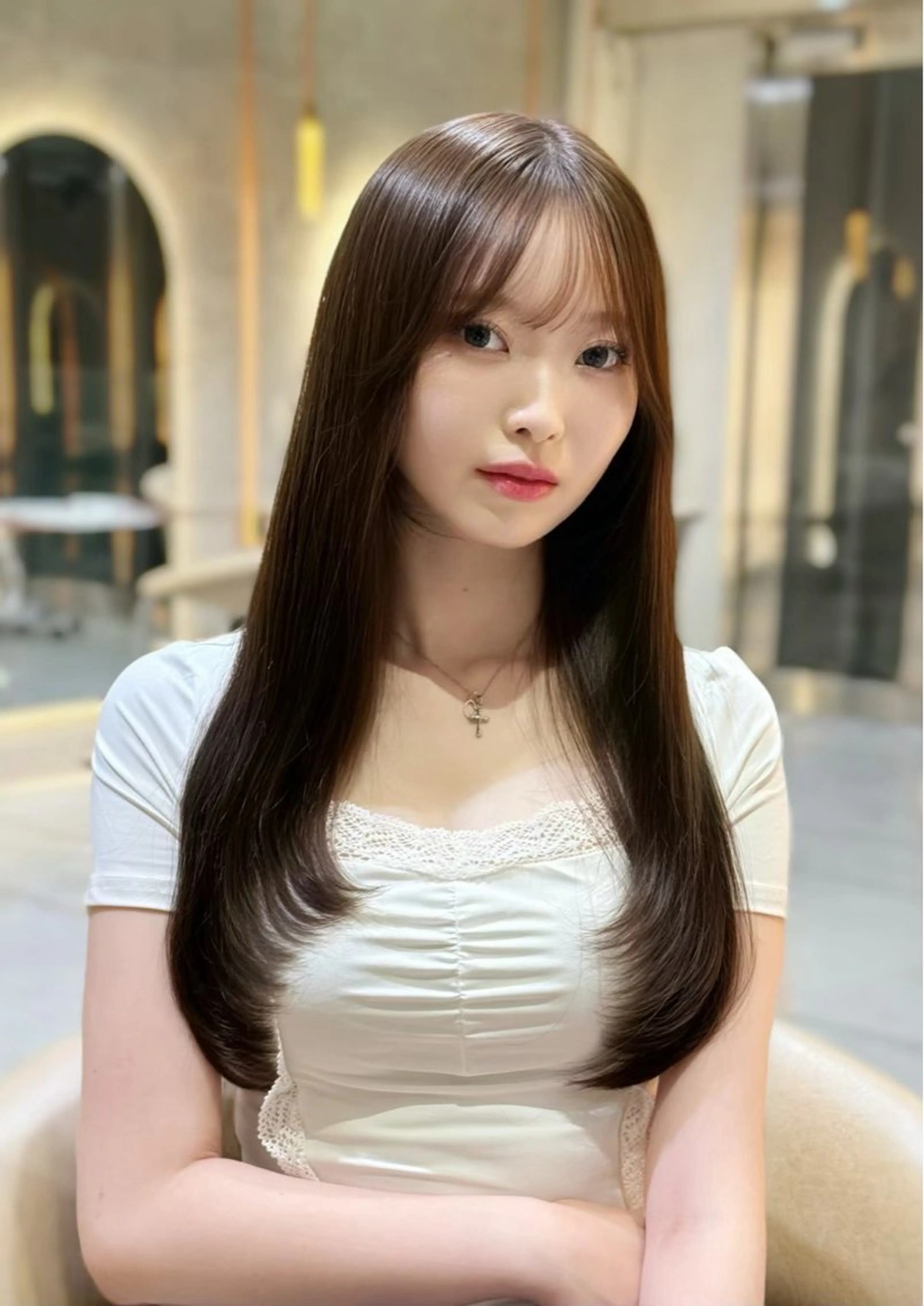 ロング ヘアカラー 透明感カラー🎀立川 𝐘𝐮𝐫𝐚のヘアスタイル