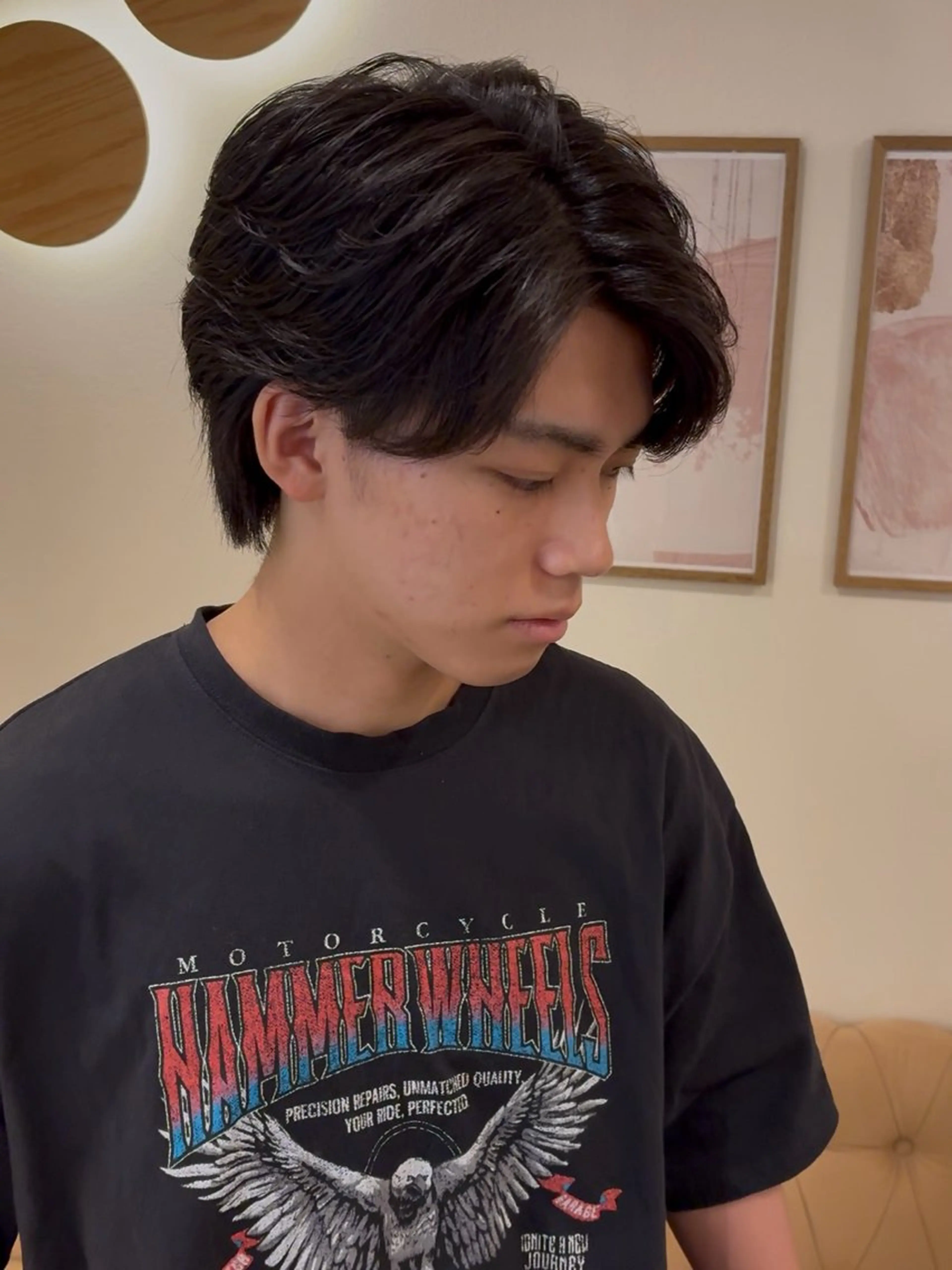 【ご新規様限定】OPEN記念価格✨️トレンドの動きをつけるカット➕フェザーパーマ🪶スパイラルパーマ/センターパートの写真