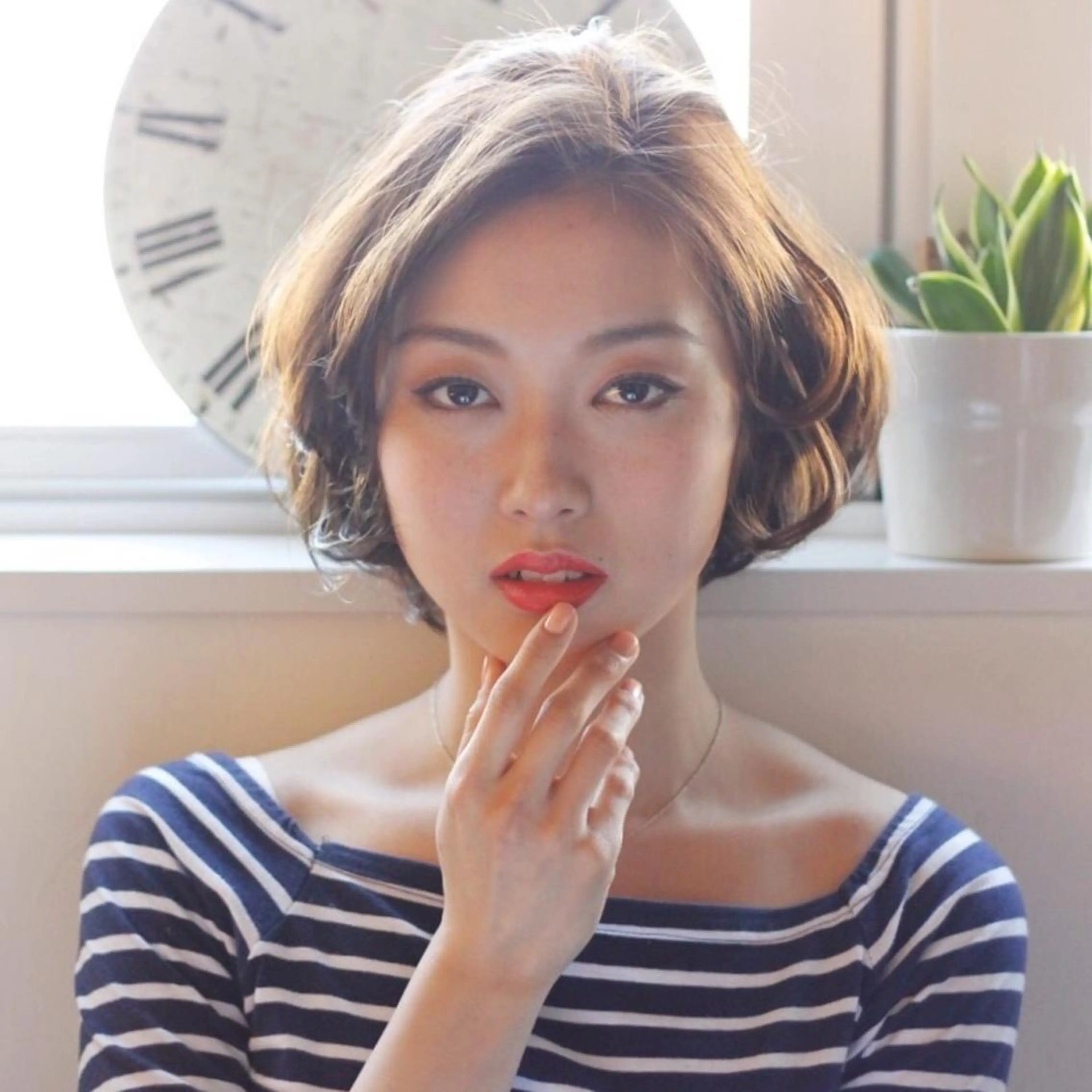 ショート カラー パーマ 【白髪ぼかし 専門GBG】自由が丘のヘアスタイル