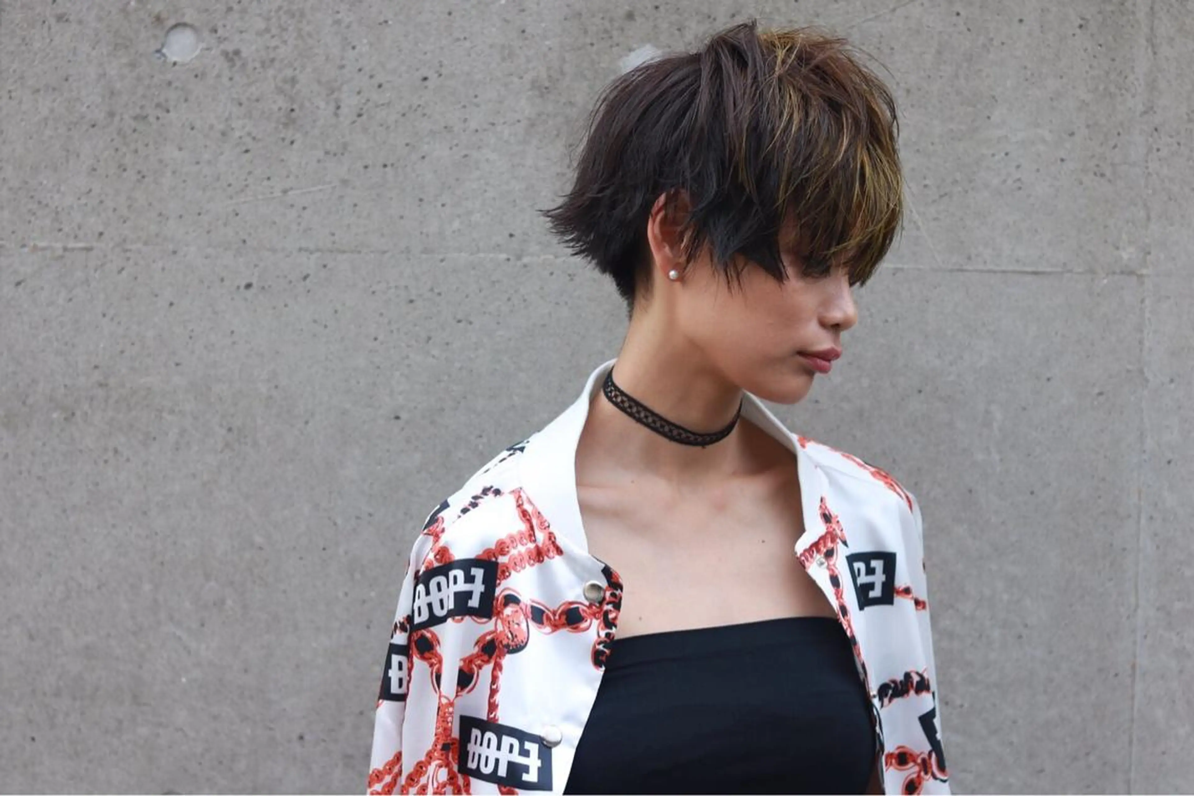 ショート カラー ショートヘア 藤井 仁紀のヘアスタイル