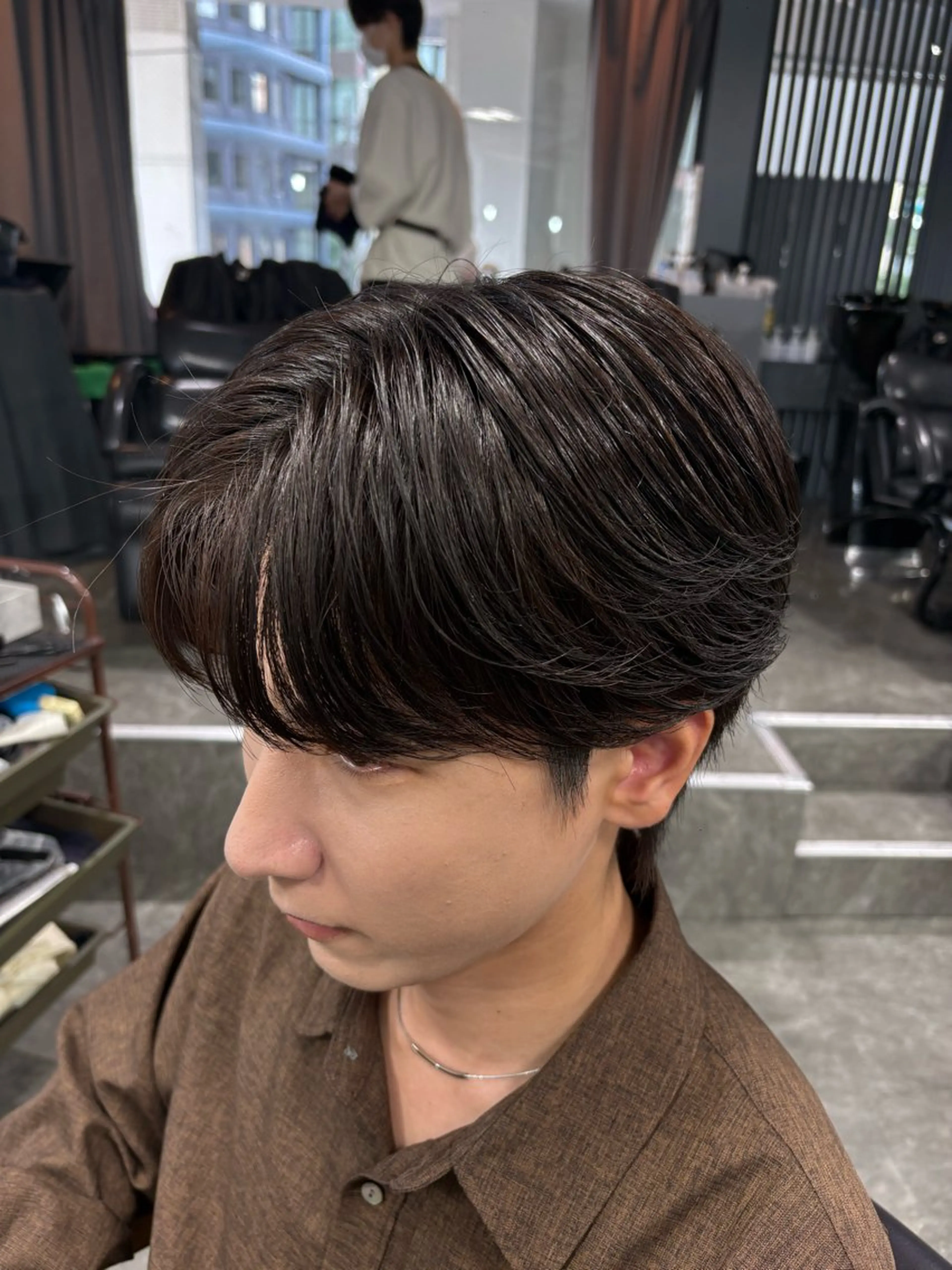 パーマ メンズ カット パーマ ニュアンス/シャドウ /韓国系/梅田茶屋町のヘアスタイル