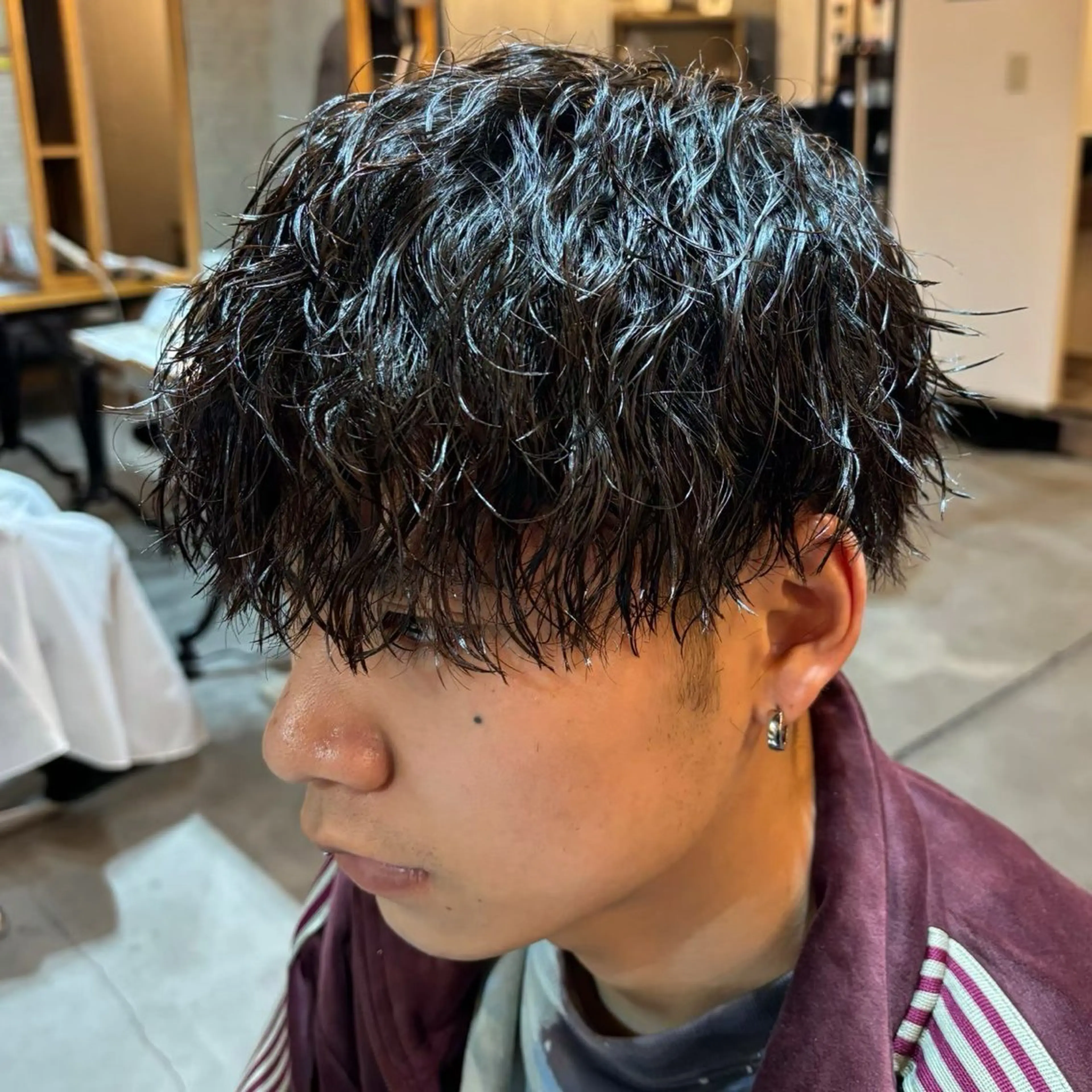 【✨️人気NO.1✨️】メンズカット＋縦落ちツイストスパイラル#マッシュ#ツイスパ#縦落ちツイスパ#町田#町田美容室の写真