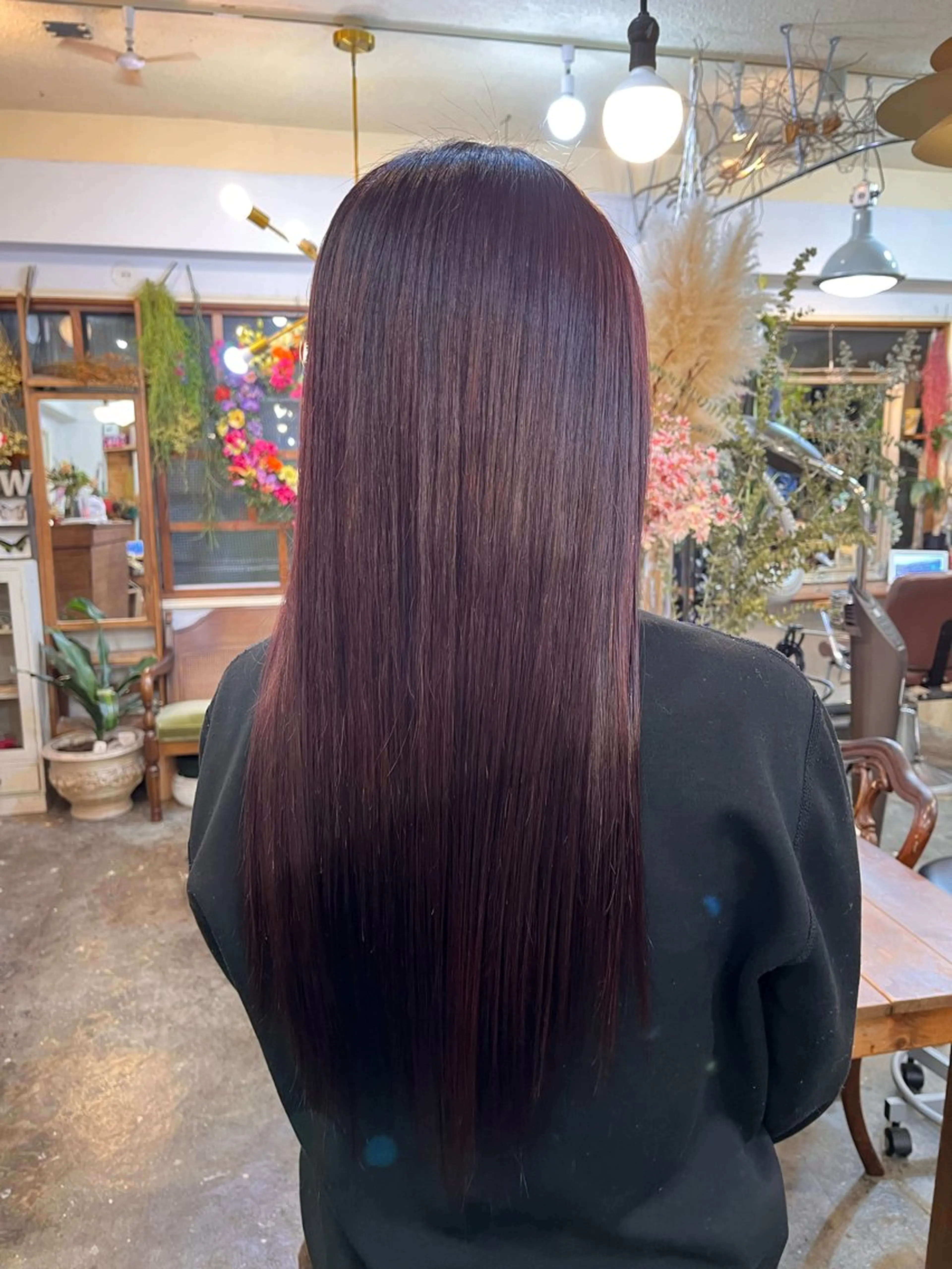 ロング カラー レッドカラー トリートメント mary'sメリー /ニュアンスカラーのヘアスタイル