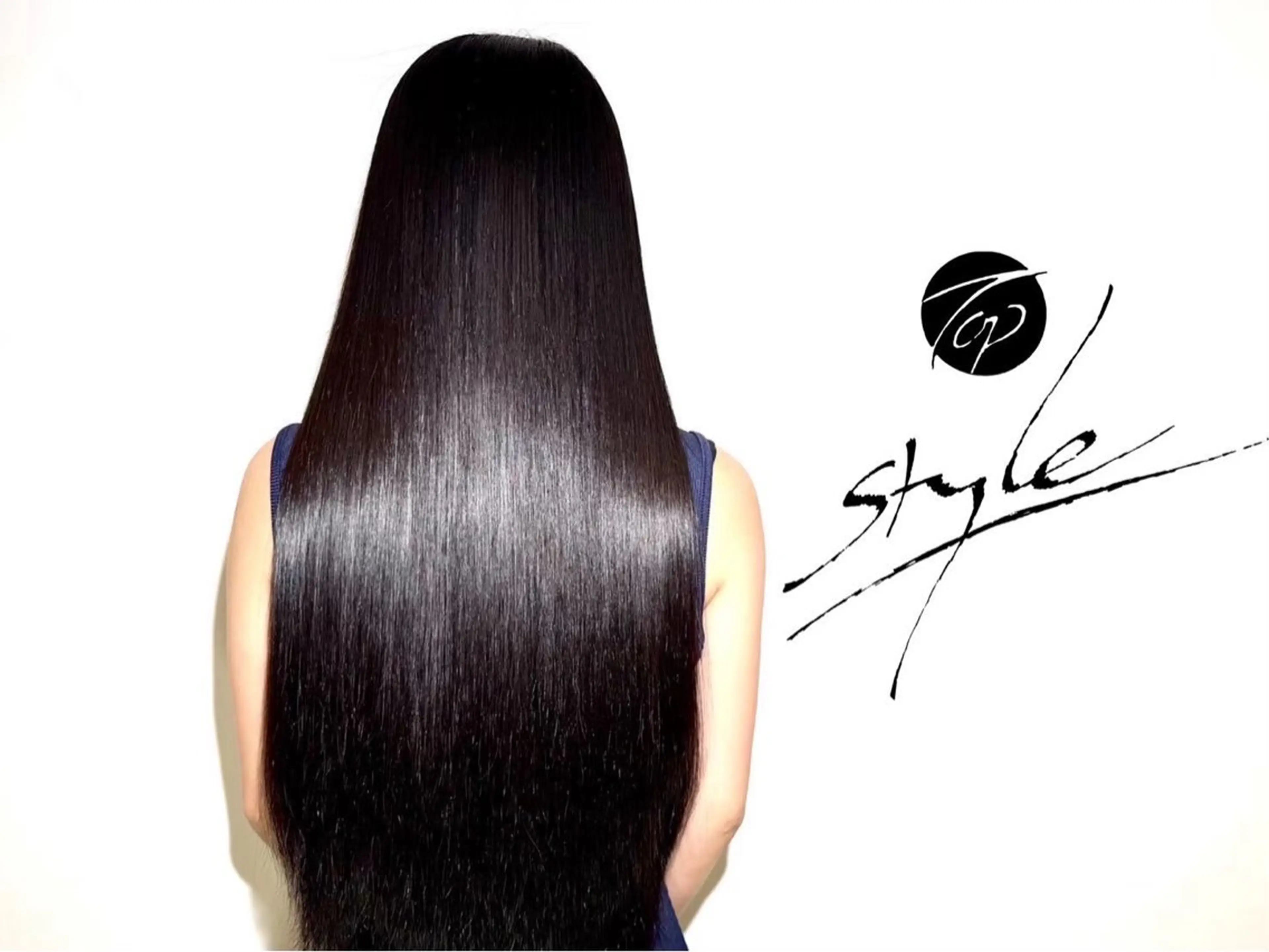 ロング カット 上村華女 髪質改善カラーのヘアスタイル