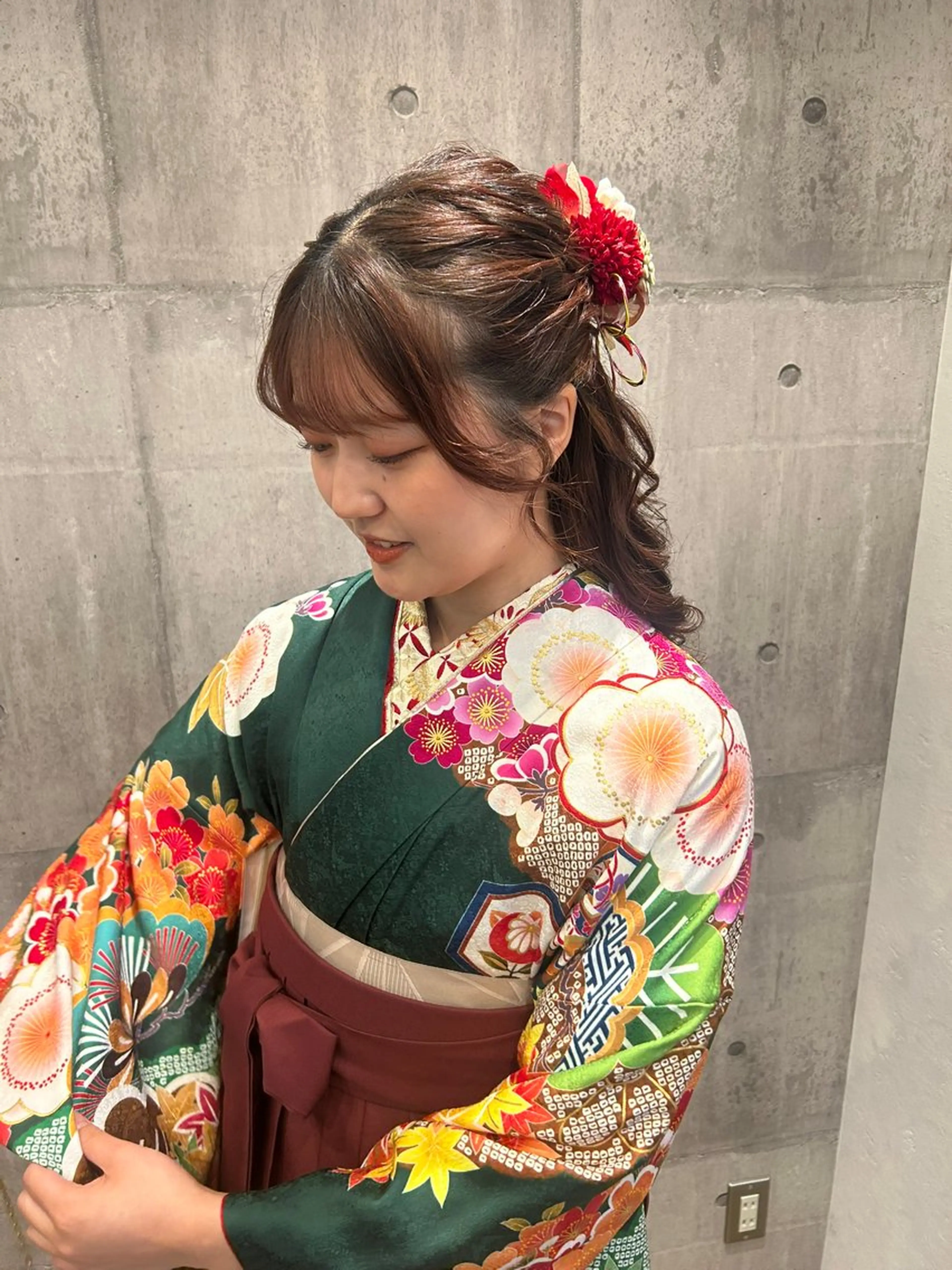 ヘアアレンジ ハーフアップ ヘアセット mai /attraのヘアスタイル