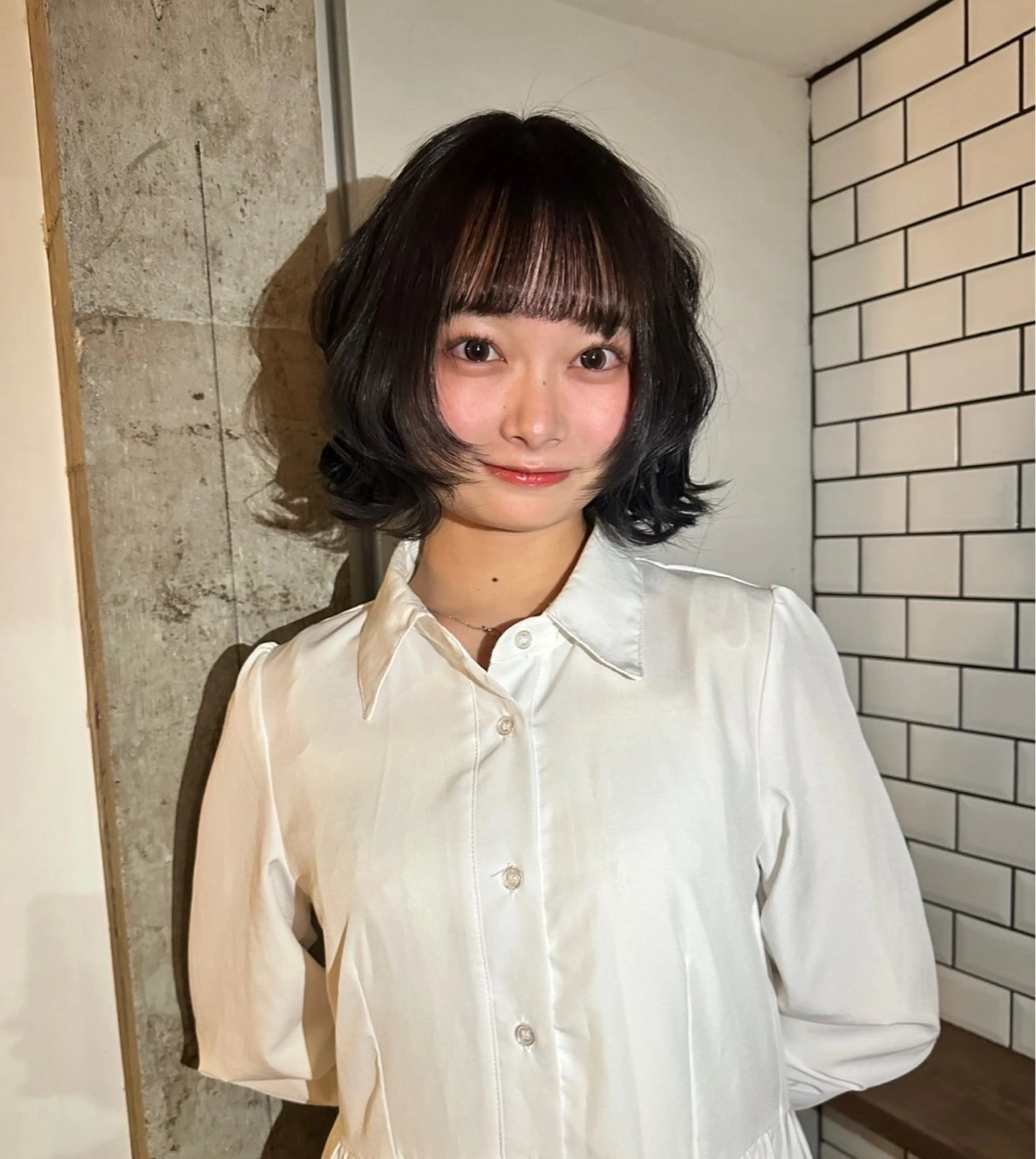 ショート カラー ヘアアレンジ 黒髪 トリートメント ヘアカラー トリートメント 🎀透明感カラー🎀 Kurumiのヘアスタイル