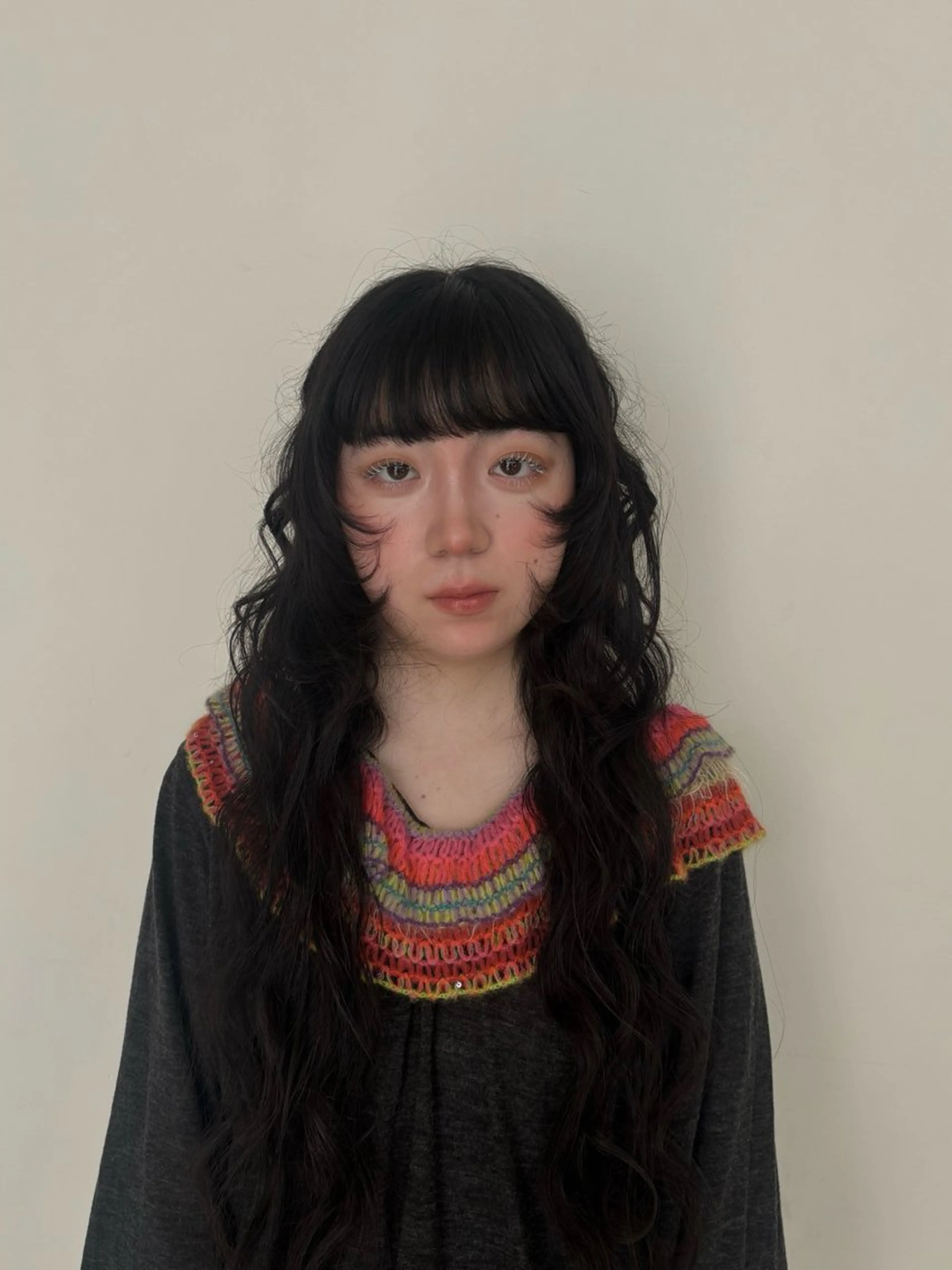 ロング 柴田 愛菜のヘアスタイル