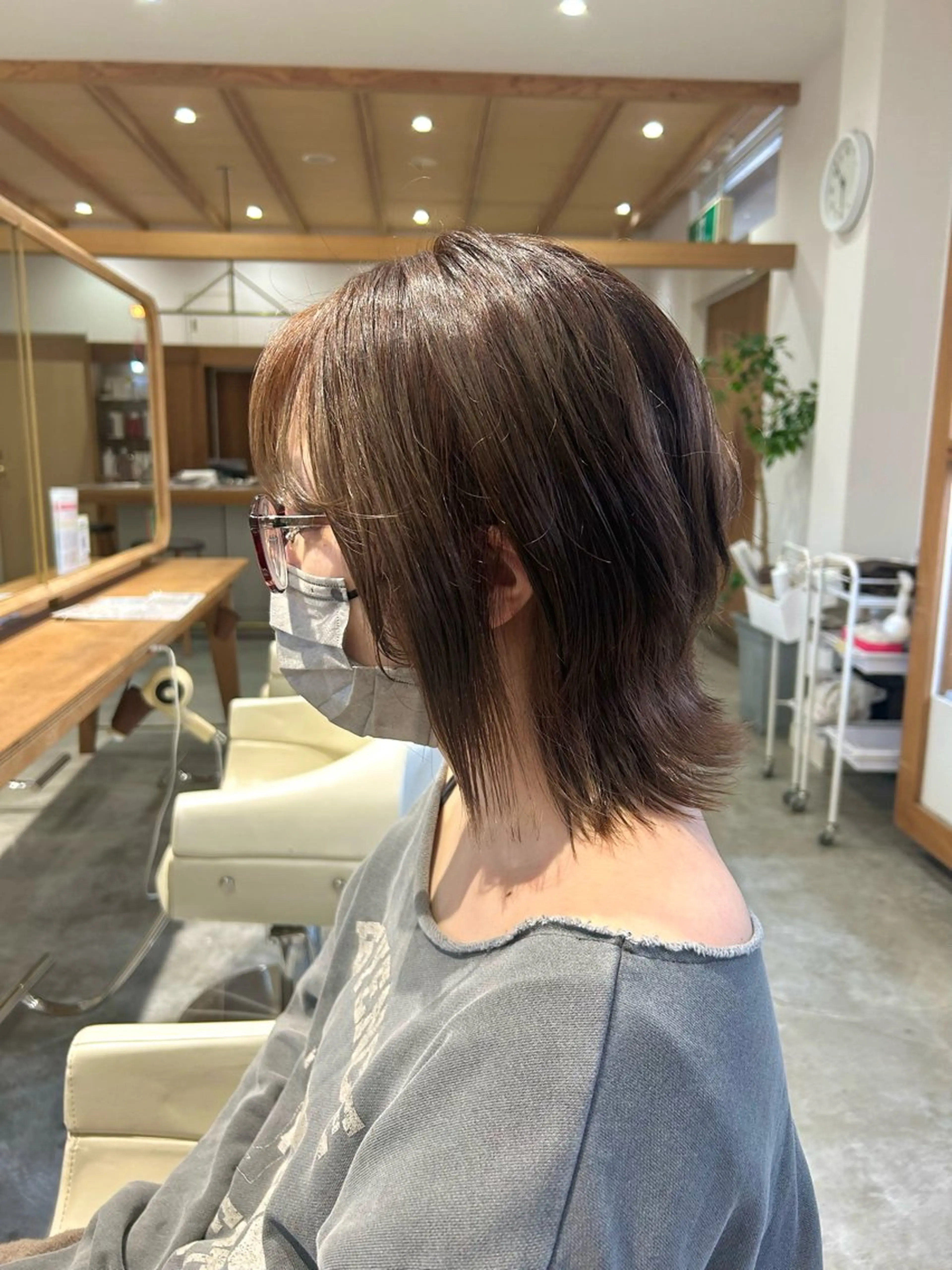 ミディアム カラー ミディアムレイヤー ミディアムパーマ レイヤーカット カット ヘアカラー 佐藤 悠生 メンズパーマ.カットのヘアスタイル