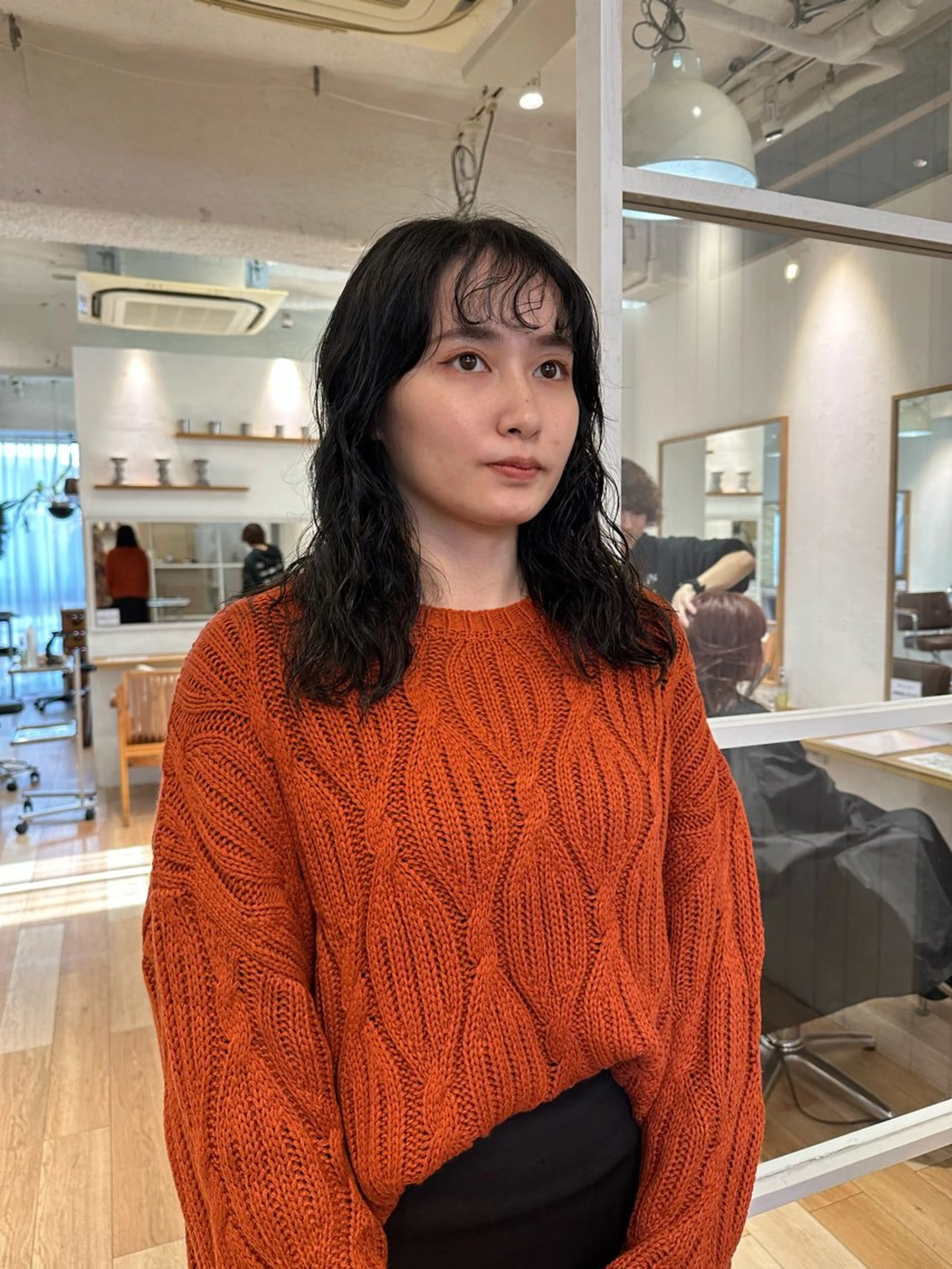 セミロング カラー ブリーチ ハイトーンカラー ブリーチなしカラー ボブ カット パーマ REINA☁️透明感 カラー/ぷつっと♡のヘアスタイル