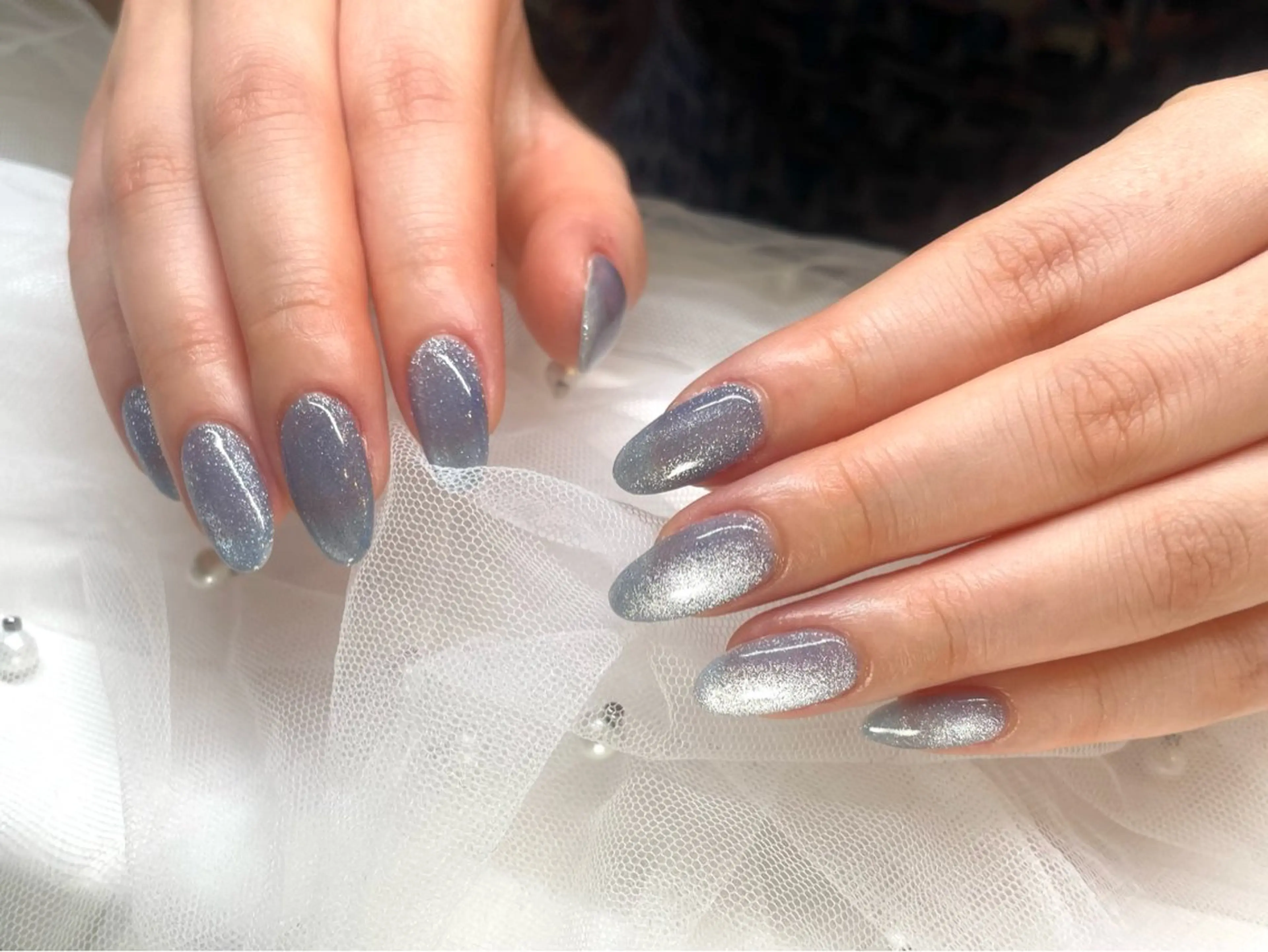 ネイル マグネットネイル マグネットワンカラー ワンカラーネイル ハンドネイル 【新宿】Nail Yamazakiのネイルデザイン