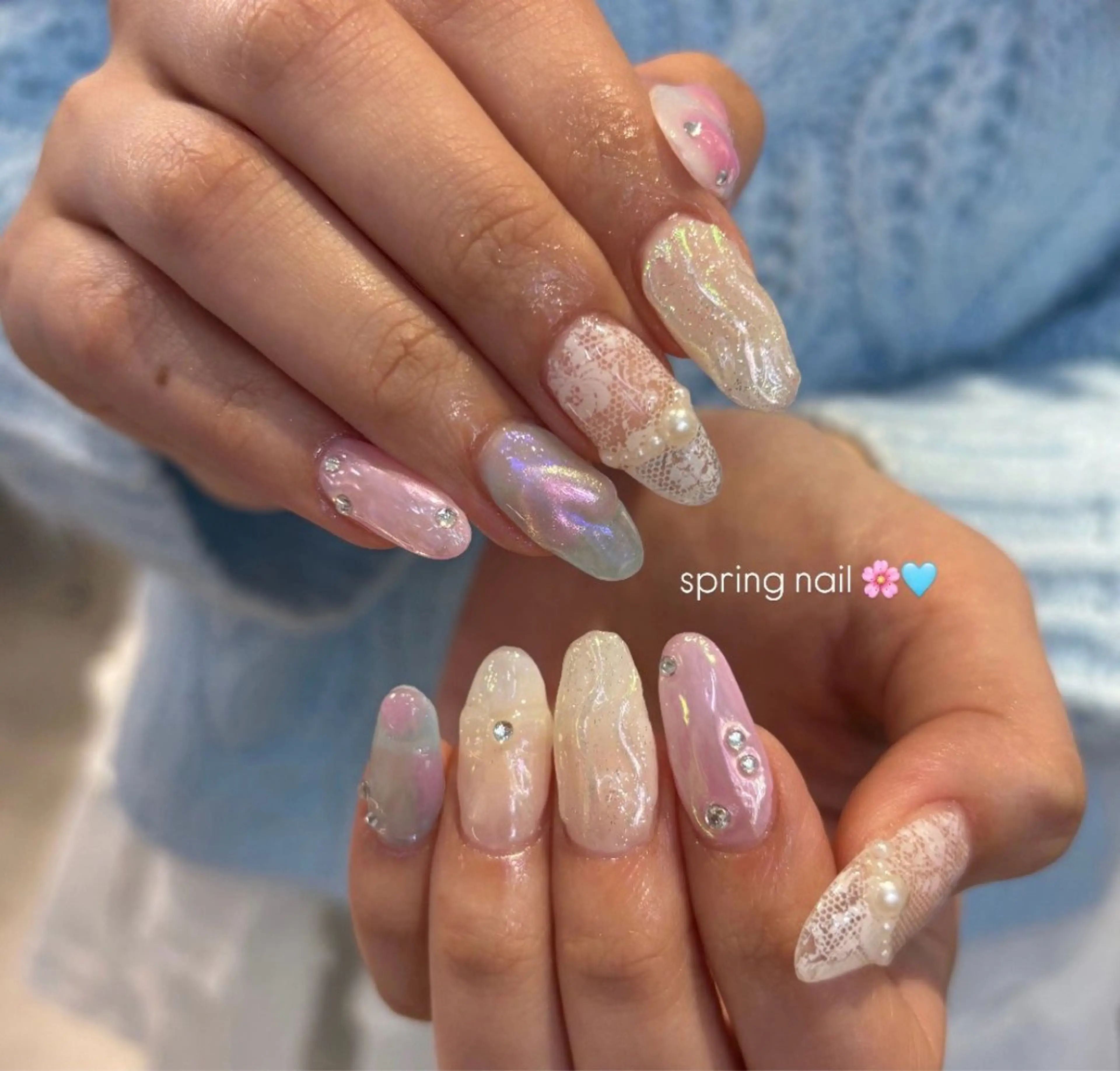 ネイル ハンドネイル 暖色カラー/ ネイル momo🍀☆*:°のネイルデザイン