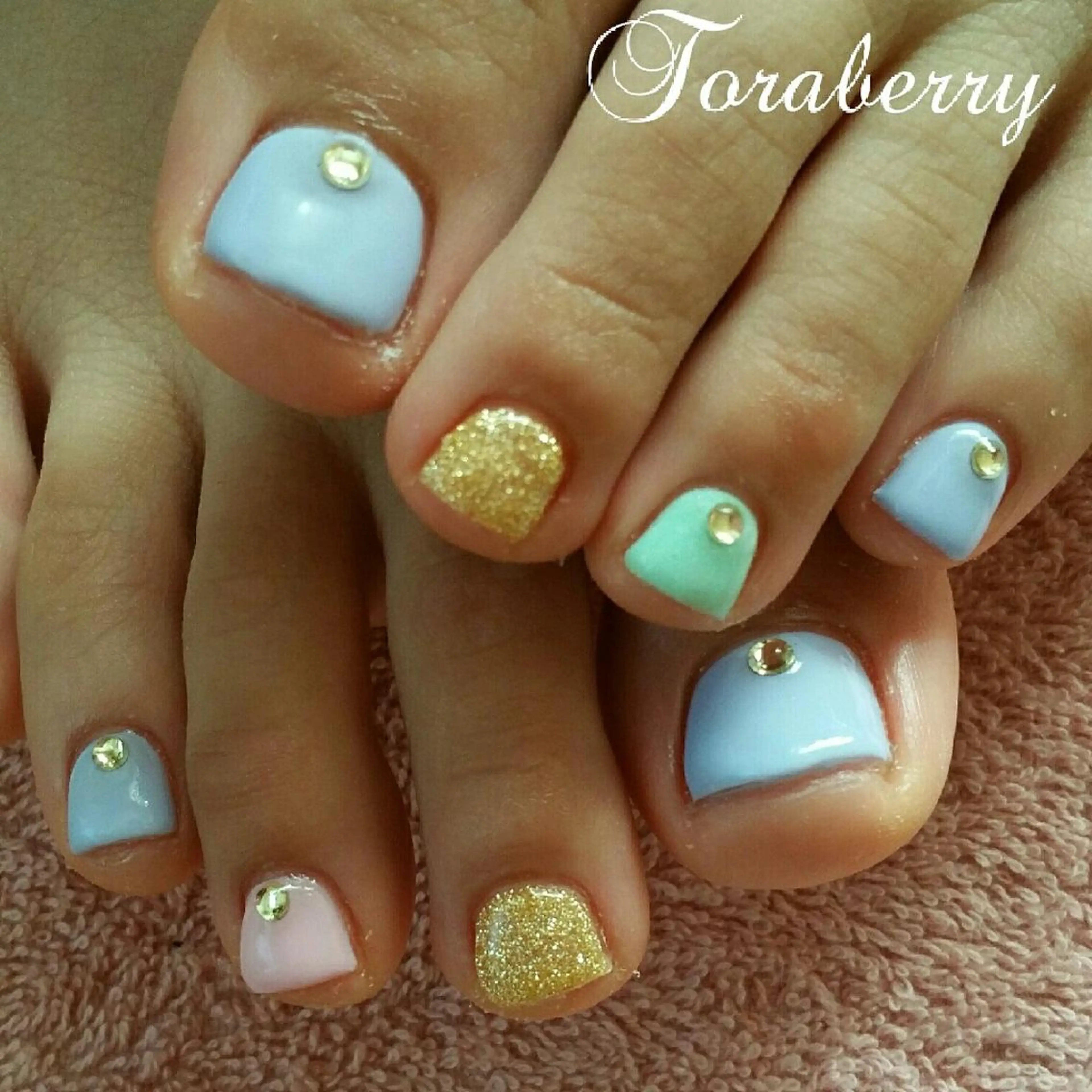 ネイル フットネイル パステルネイル シンプルネイル ネイリスト なつみのネイルデザイン