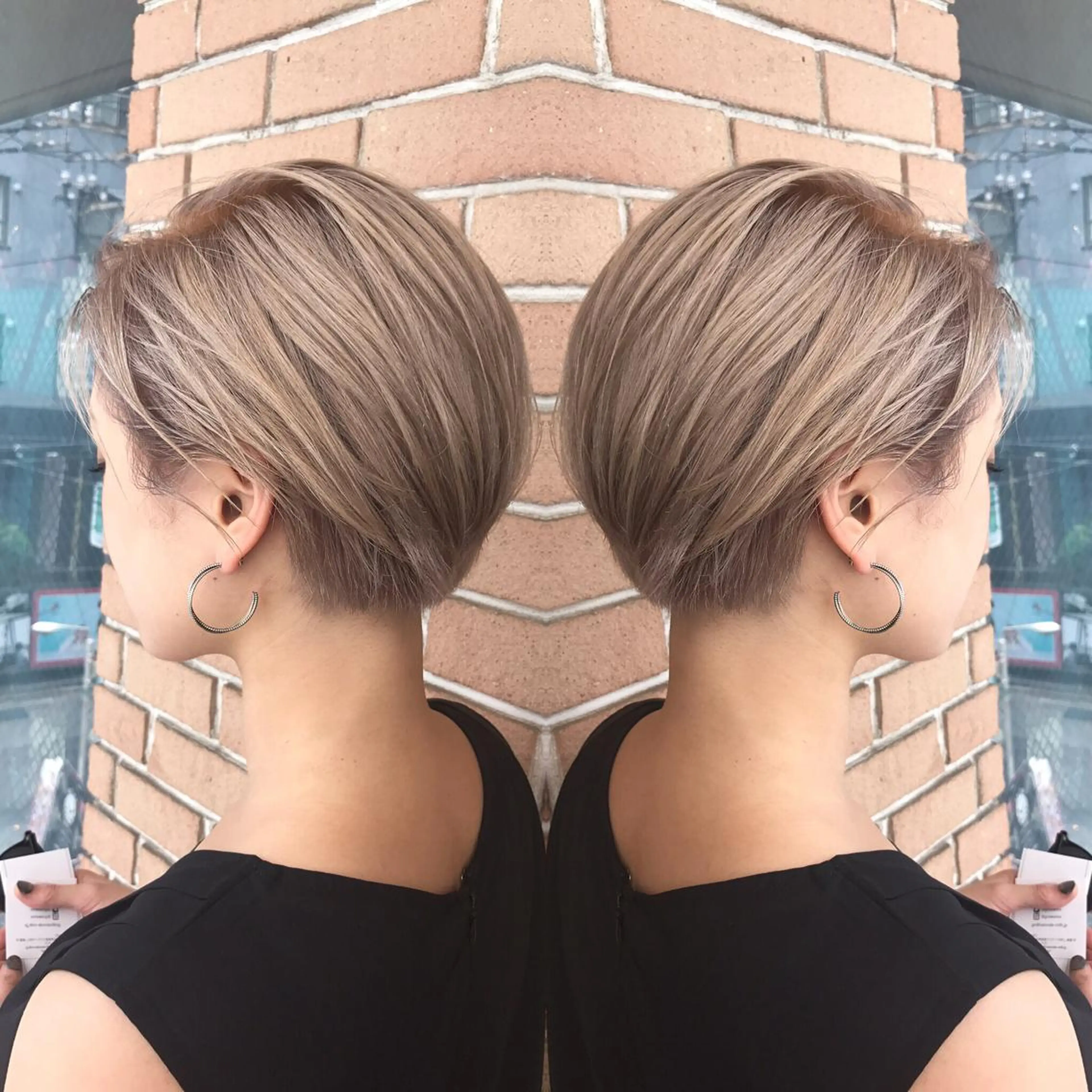 ショート カラー パーマ ヘアアレンジ メンズ キッズ ネイル マツエク・マツパ ベージュカラー サロンドミルク 原宿のヘアスタイル