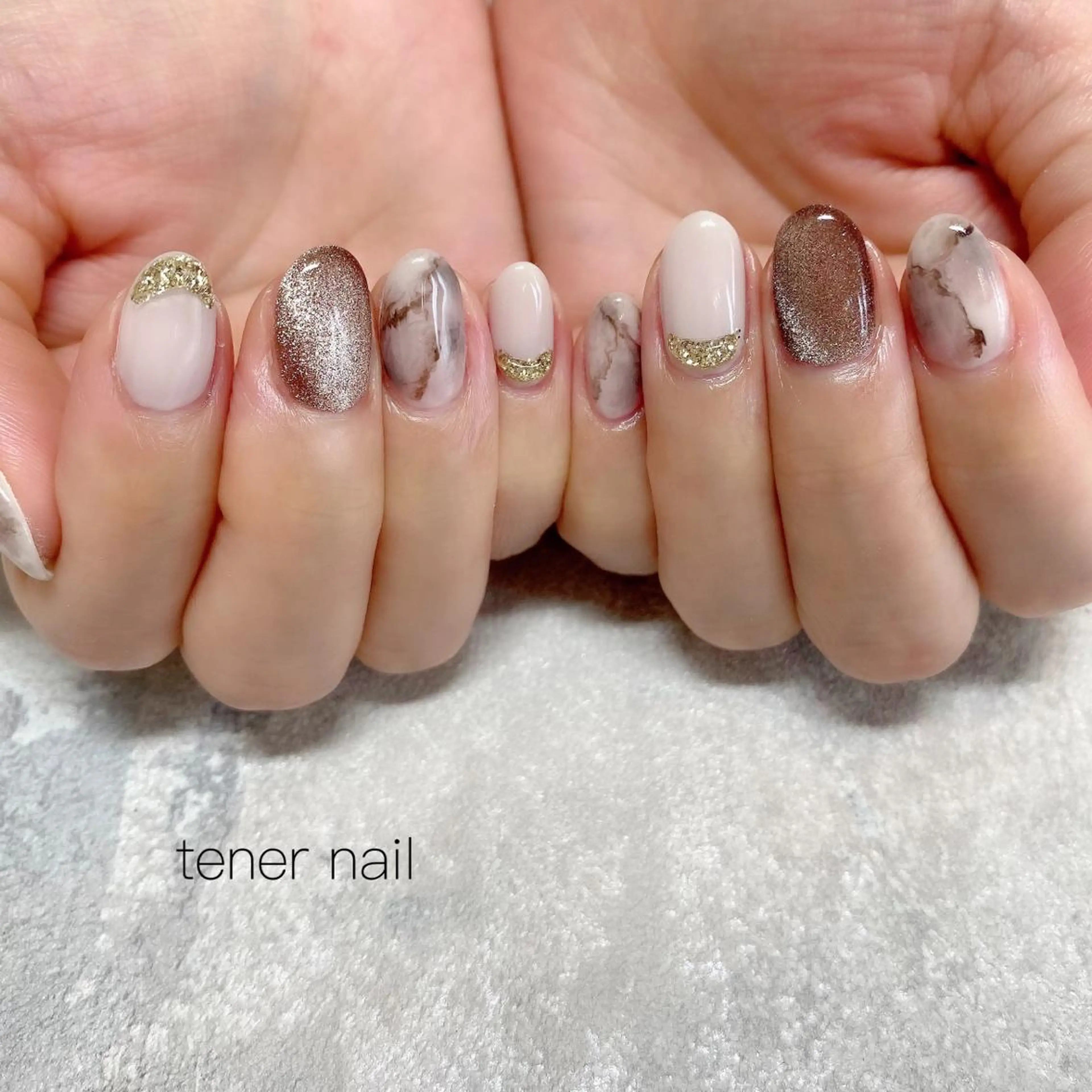 ネイル 大理石ネイル(マーブル) テネルネイル tener nailのネイルデザイン