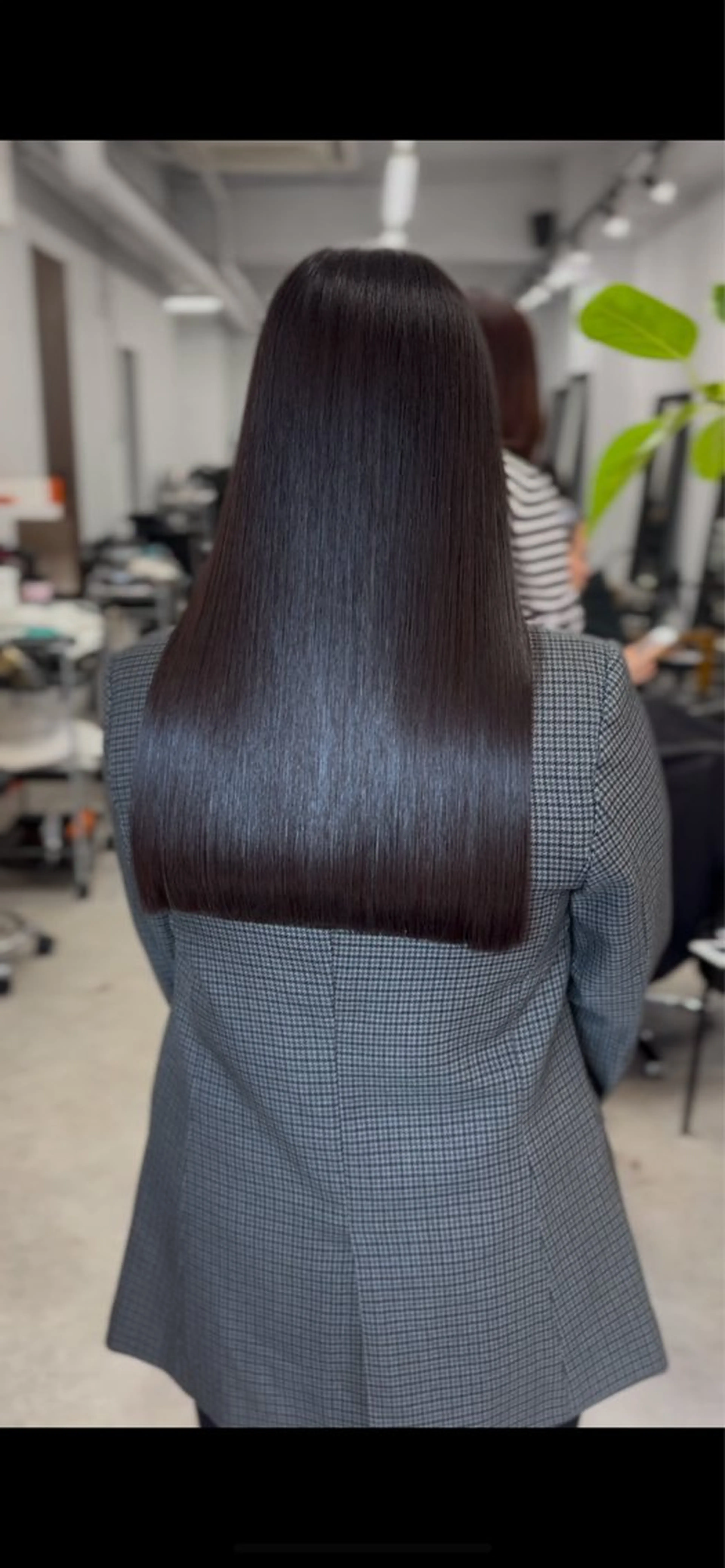 ロング 縮毛矯正 トリートメント クリヤマ ヒシギのヘアスタイル
